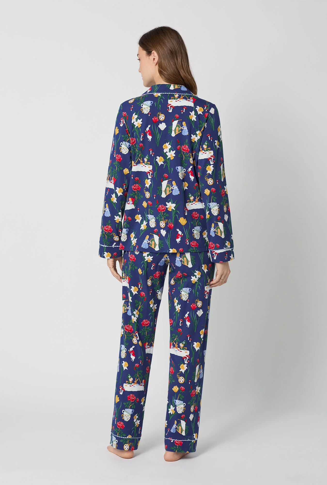 Alice's Adventures Long Sleeve Classic Stretch Jersey Pj Set - Image 4