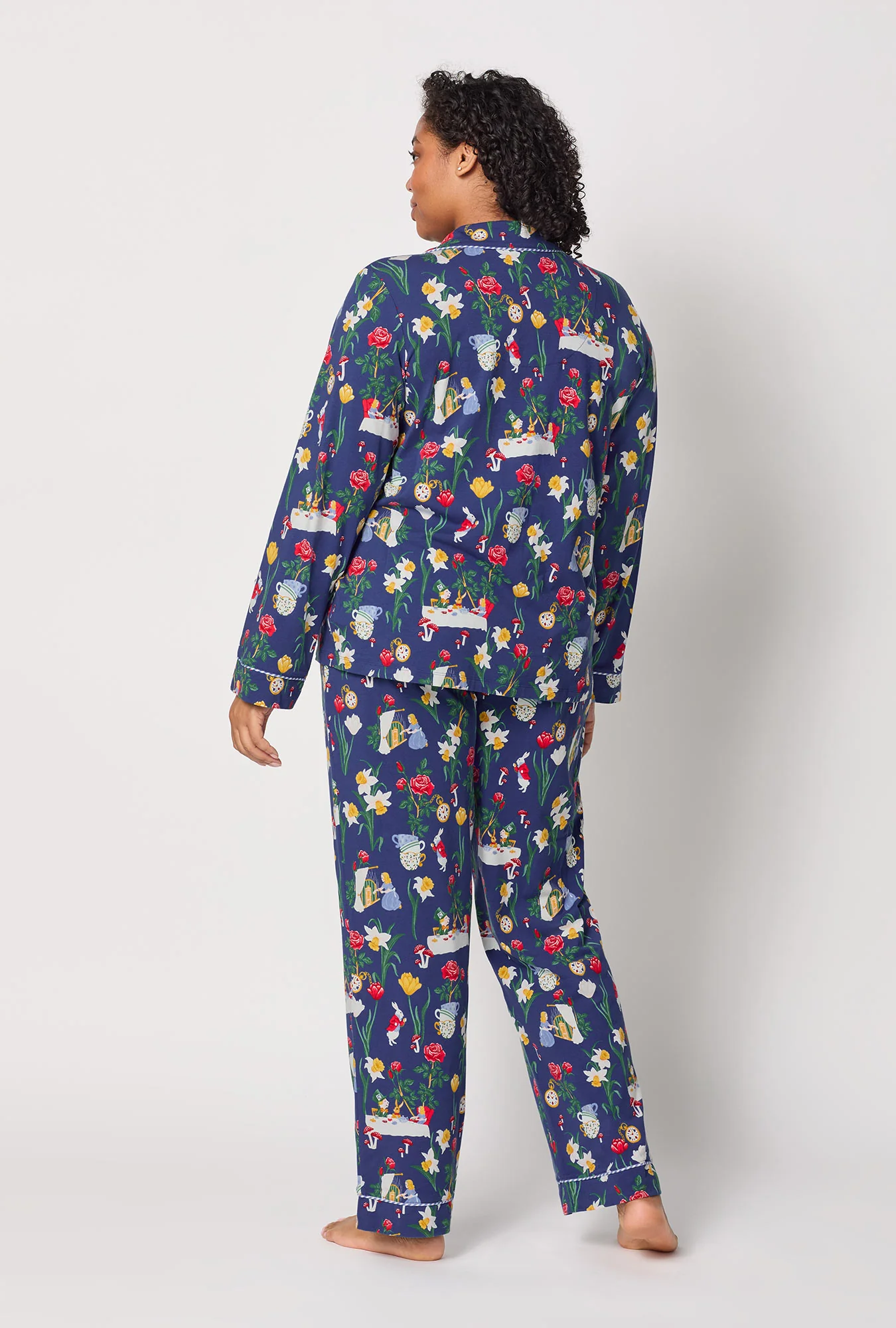 Alice's Adventures Long Sleeve Classic Stretch Jersey Pj Set - Image 6