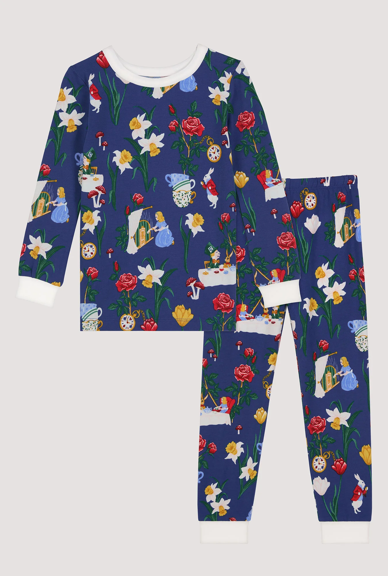 Alice's Adventures Long Sleeve Stretch Jersey Kids Pj Set - Image 4