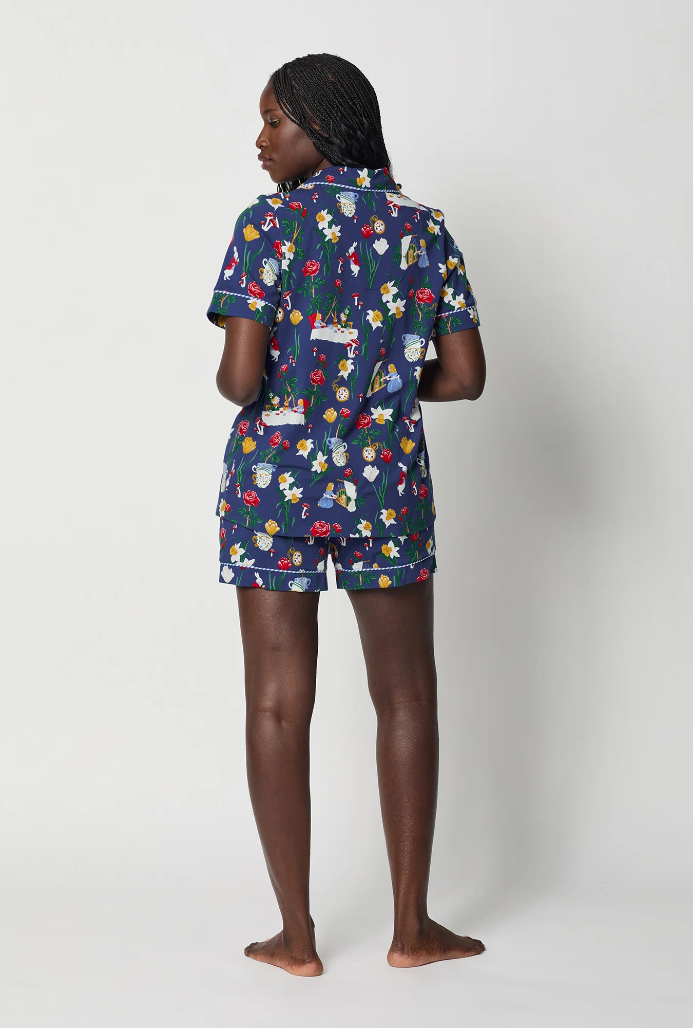 Alice's Adventures Short Sleeve Classic Shorty Stretch Jersey Pj Set - Image 4