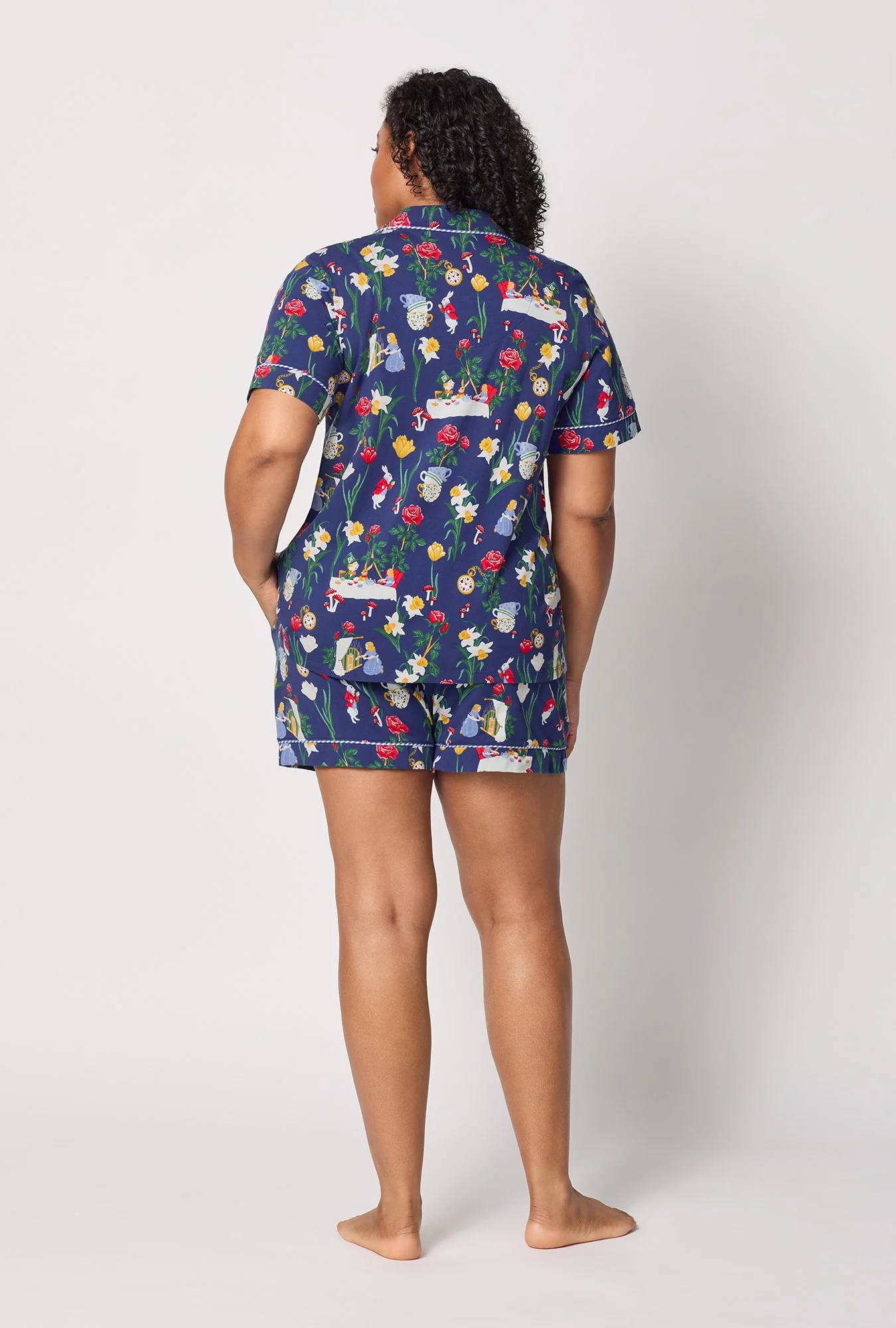 Alice's Adventures Short Sleeve Classic Shorty Stretch Jersey Pj Set - Image 7
