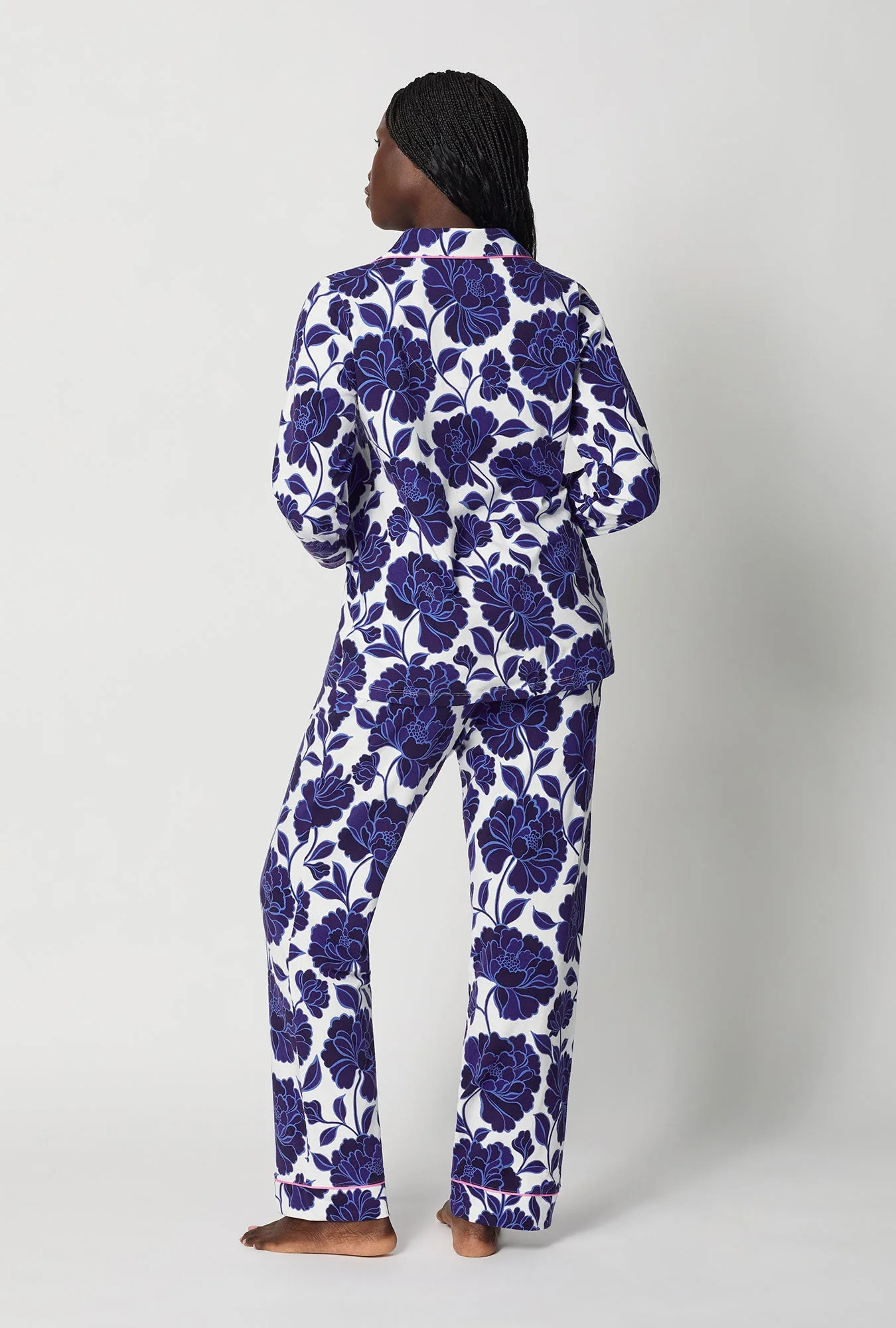 Angelina Floral Long Sleeve Classic Stretch Jersey Pj Set - Image 4