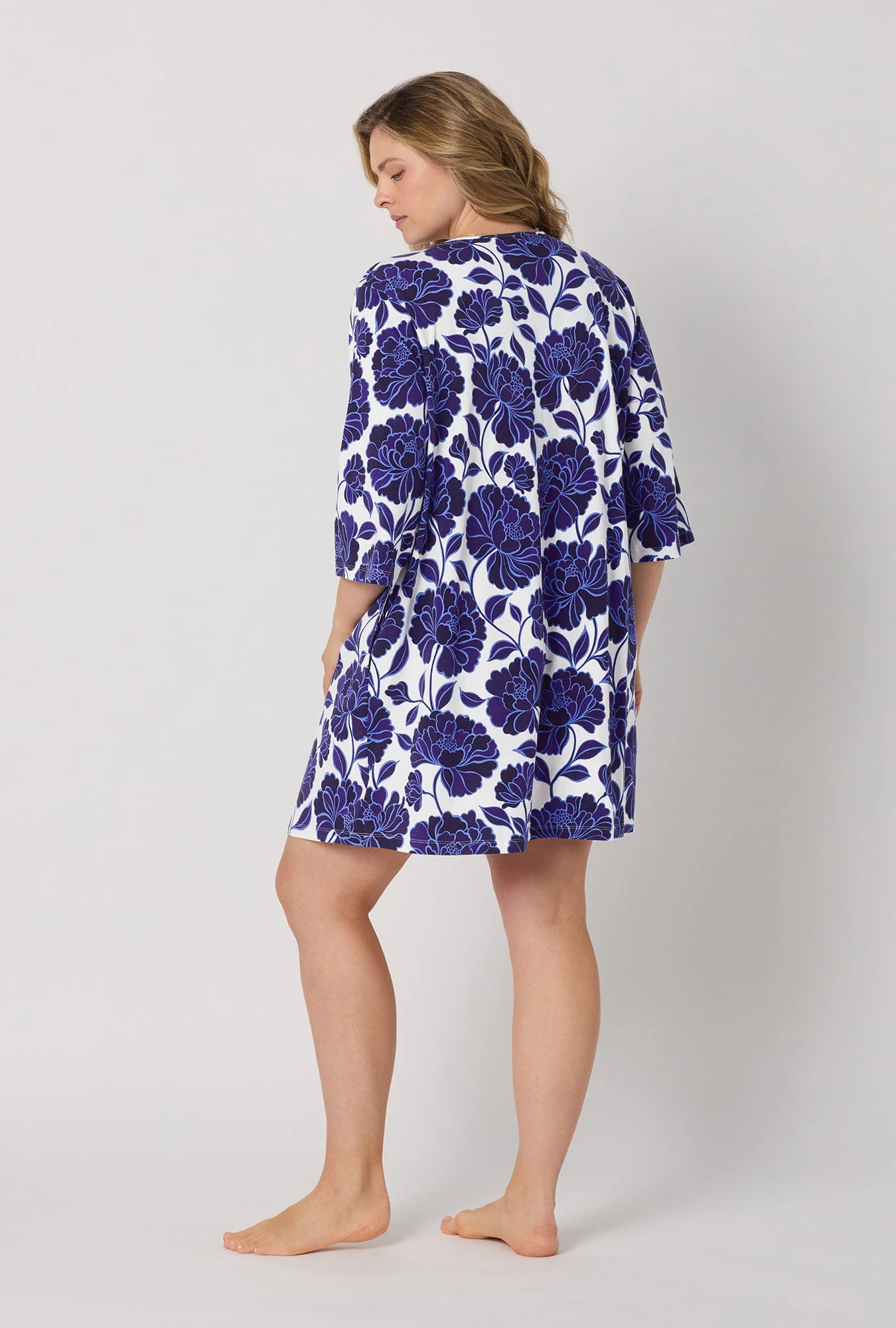 Angelina Floral Stretch Jersey Sleep Dress - Image 6