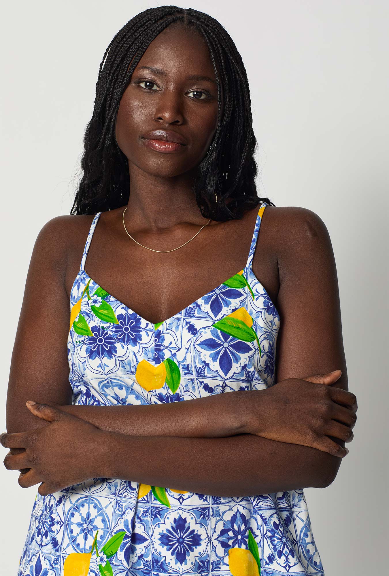 Azure Summer Cami Stretch Jersey Cropped Pj Set - Image 4