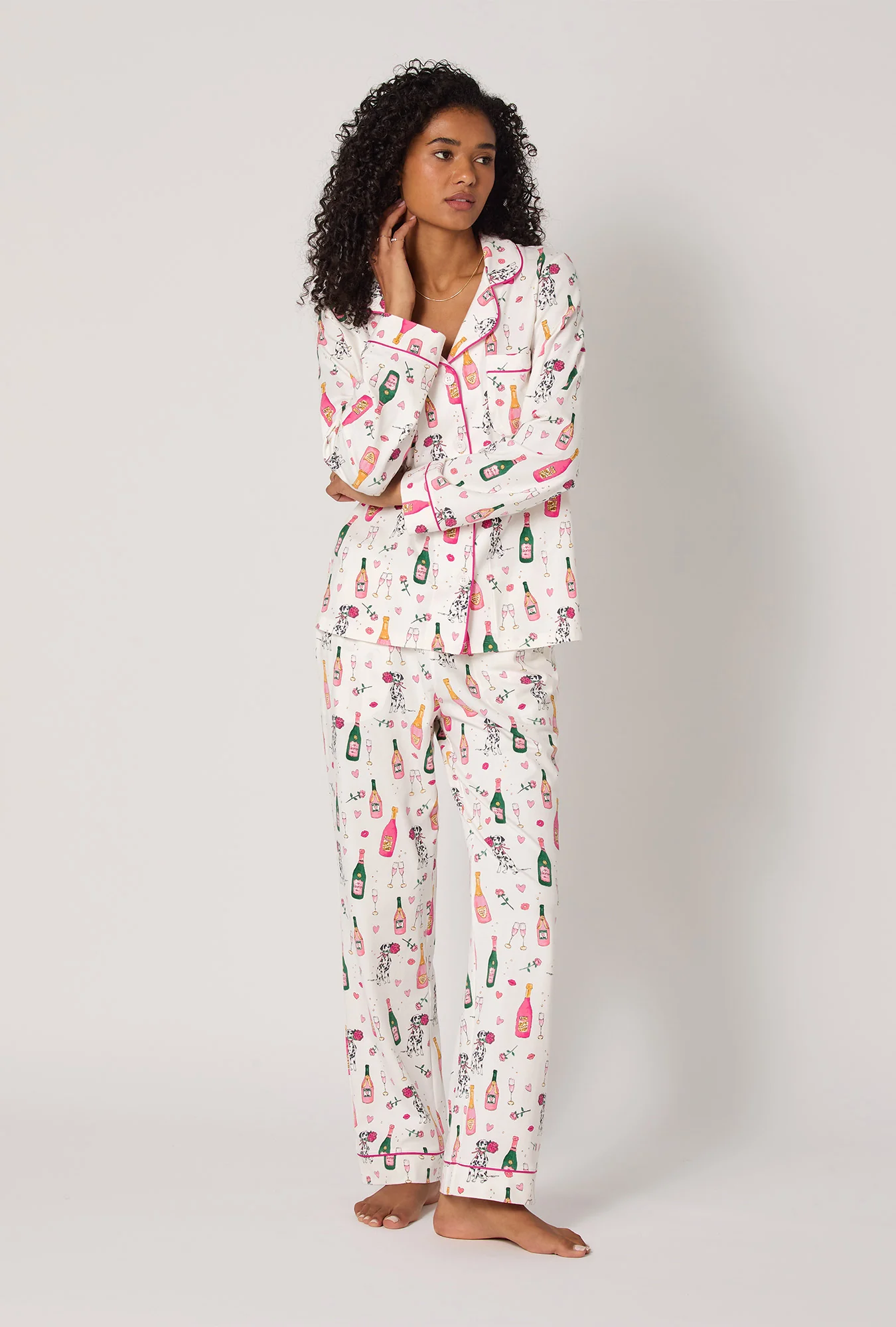 Be Mine Long Sleeve Classic Stretch Jersey Pj Set