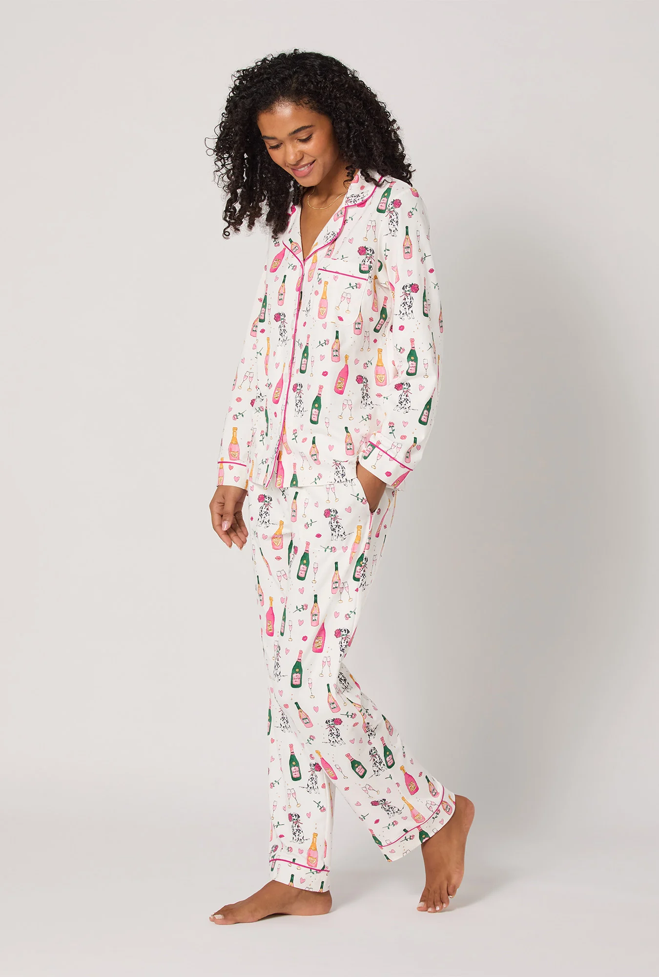 Be Mine Long Sleeve Classic Stretch Jersey Pj Set - Image 2
