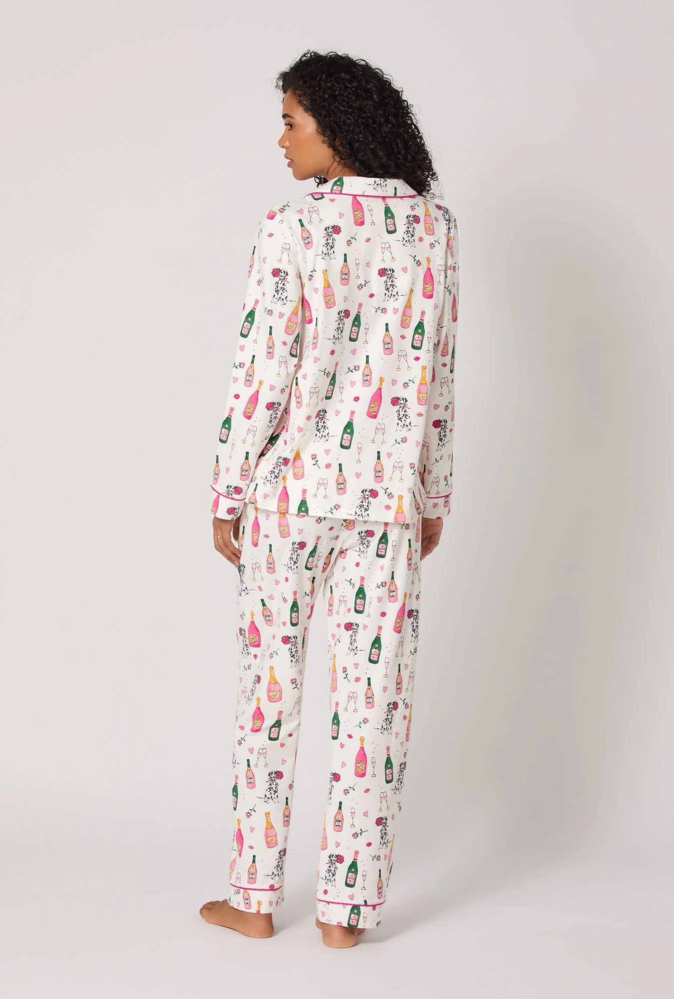 Be Mine Long Sleeve Classic Stretch Jersey Pj Set - Image 3