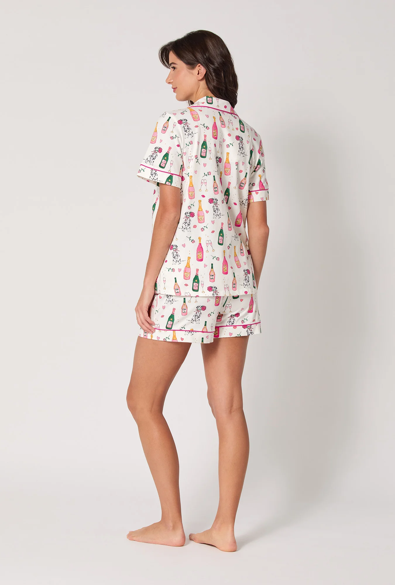 Be Mine Short Sleeve Classic Shorty Stretch Jersey Pj Set - Image 3
