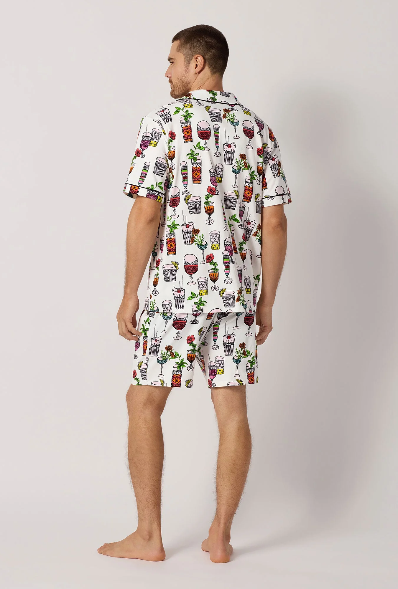 BedHead x Mr. Turk Happy Hour Men's Short Sleeve Classic Stretch Jersey Short Pj Set - Image 4