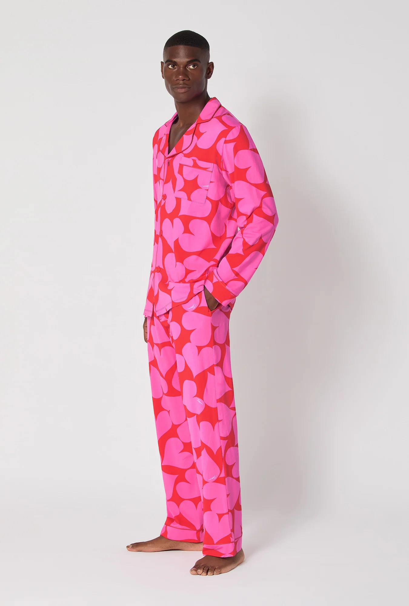 BedHead x Mr. Turk Hearts Men's Long Sleeve Classic Stretch Jersey Pj Set - Image 2