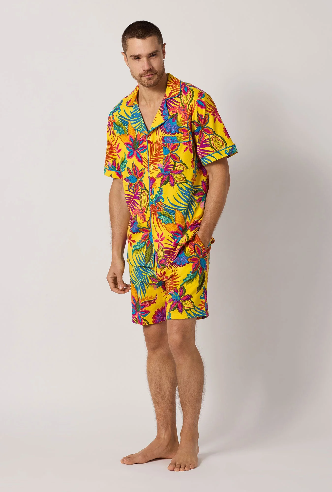 BedHead x Mr. Turk Jacobean Floral Men's Short Sleeve Classic Stretch Jersey Short Pj Set - Image 3