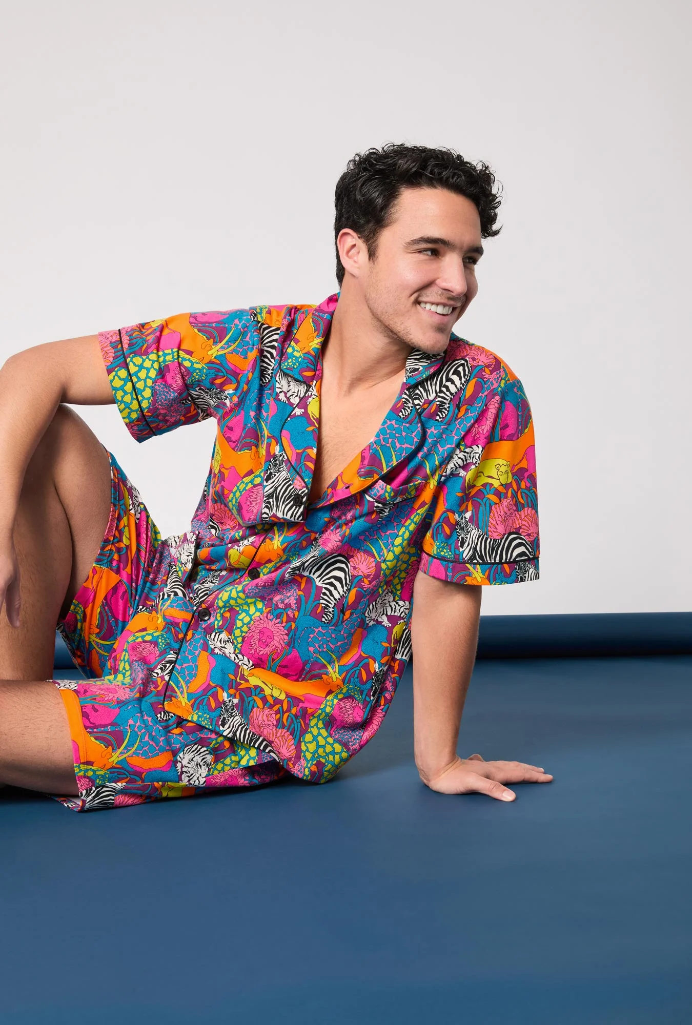 BedHead x Mr. Turk Jungle Men's Short Sleeve Classic Stretch Jersey Short Pj Set