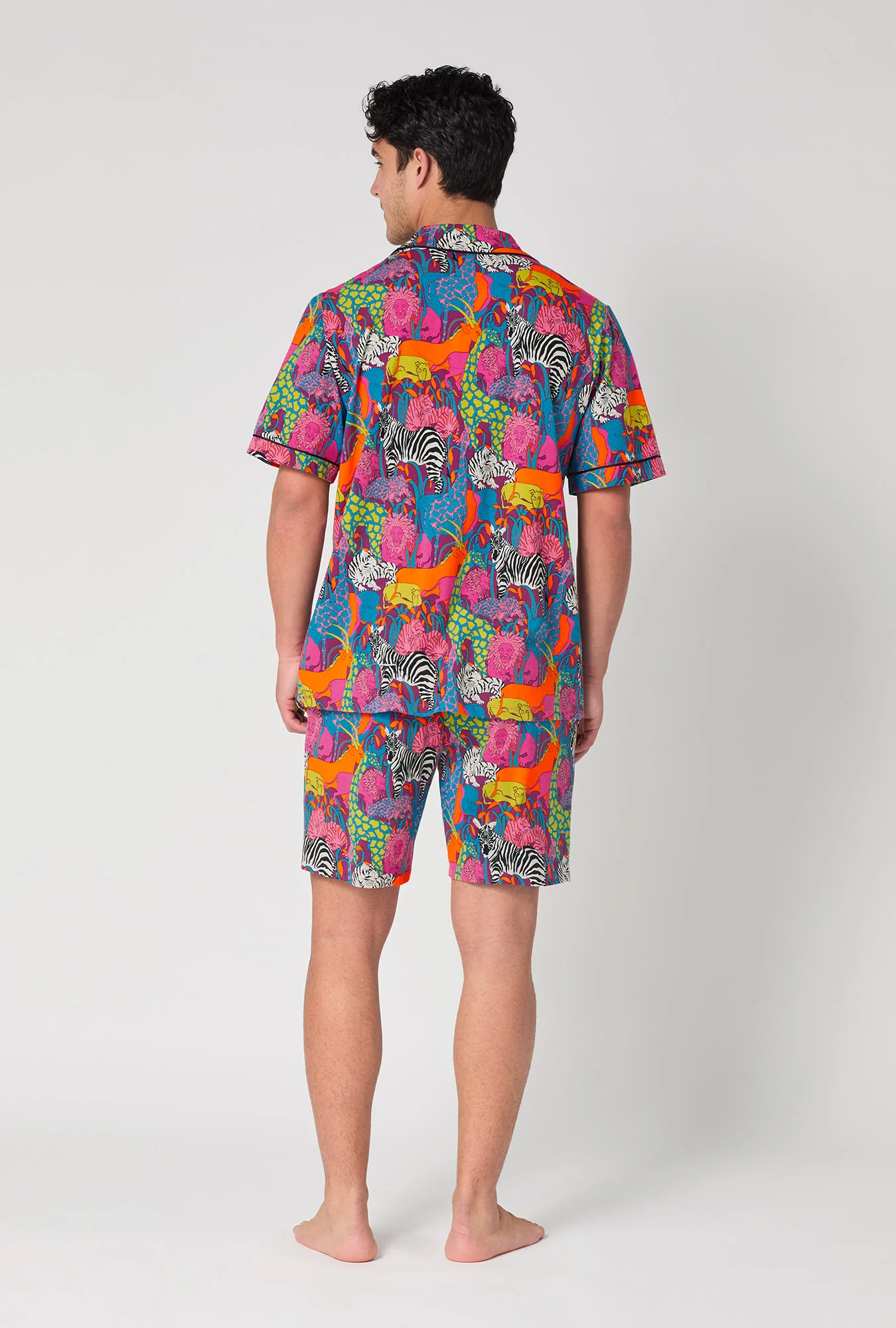 BedHead x Mr. Turk Jungle Men's Short Sleeve Classic Stretch Jersey Short Pj Set - Image 4