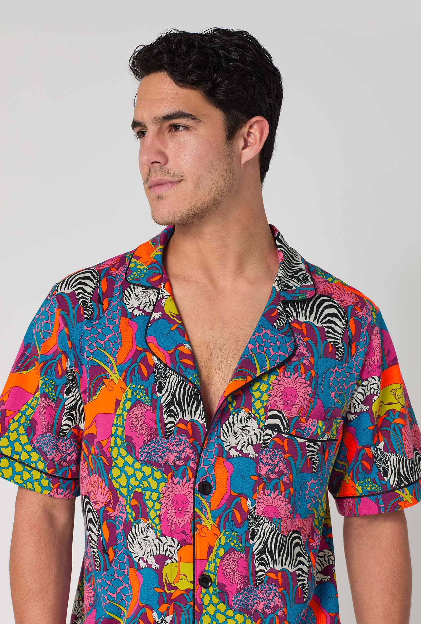 BedHead x Mr. Turk Jungle Men's Short Sleeve Classic Stretch Jersey Short Pj Set - Image 5