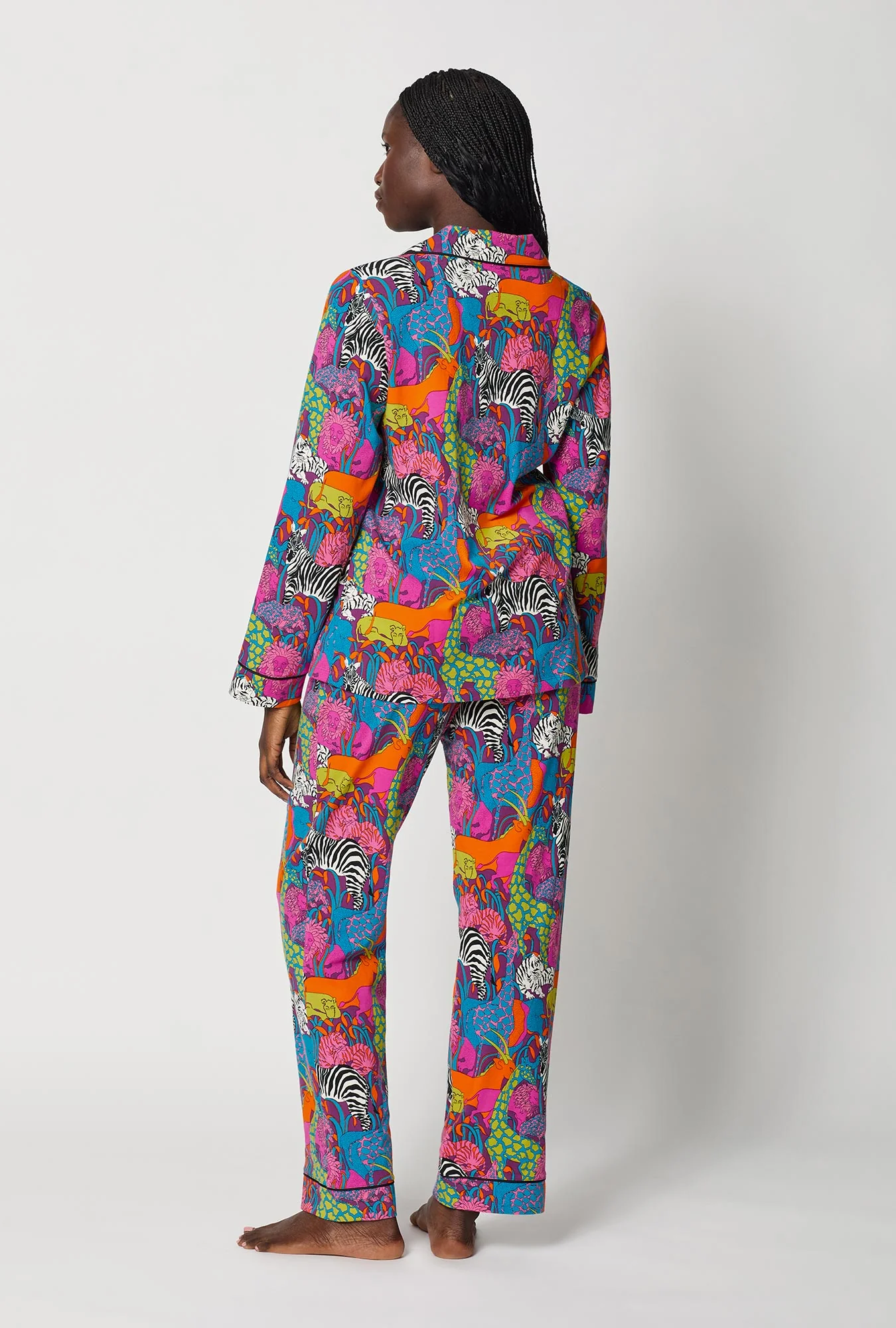 BedHead x Trina Turk Jungle Long Sleeve Classic Stretch Jersey Pj Set - Image 4