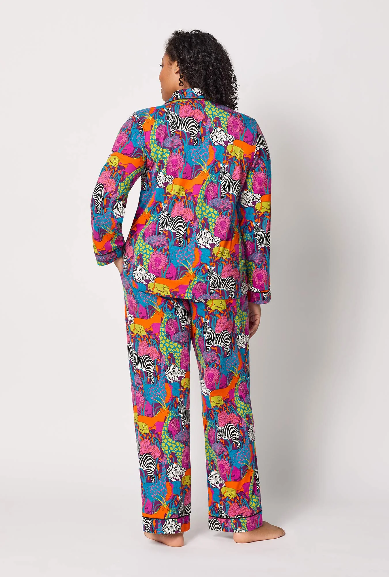 BedHead x Trina Turk Jungle Long Sleeve Classic Stretch Jersey Pj Set - Image 6