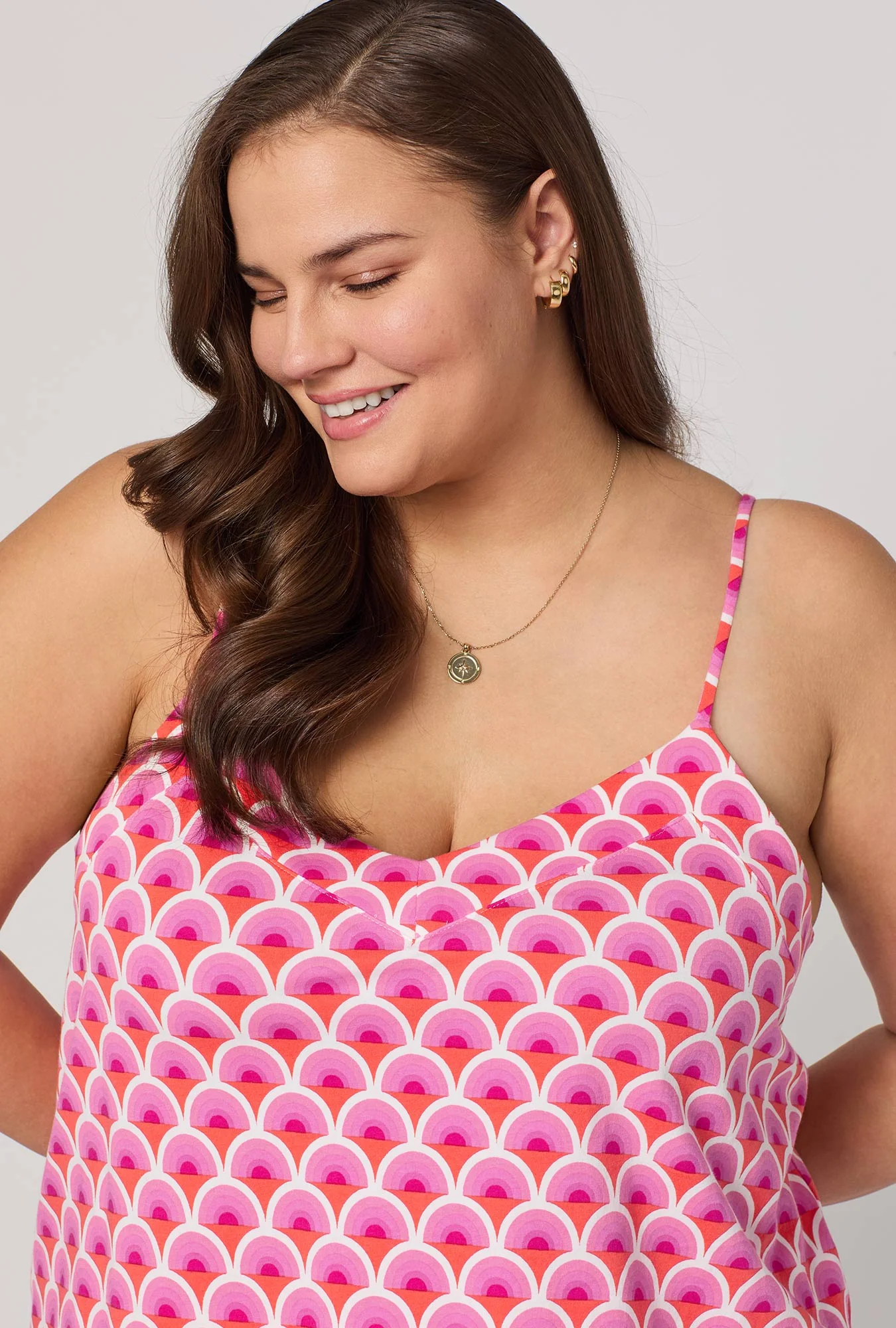 BedHead x Trina Turk Scallop Cami Shorty Stretch Jersey Pj Set - Image 7