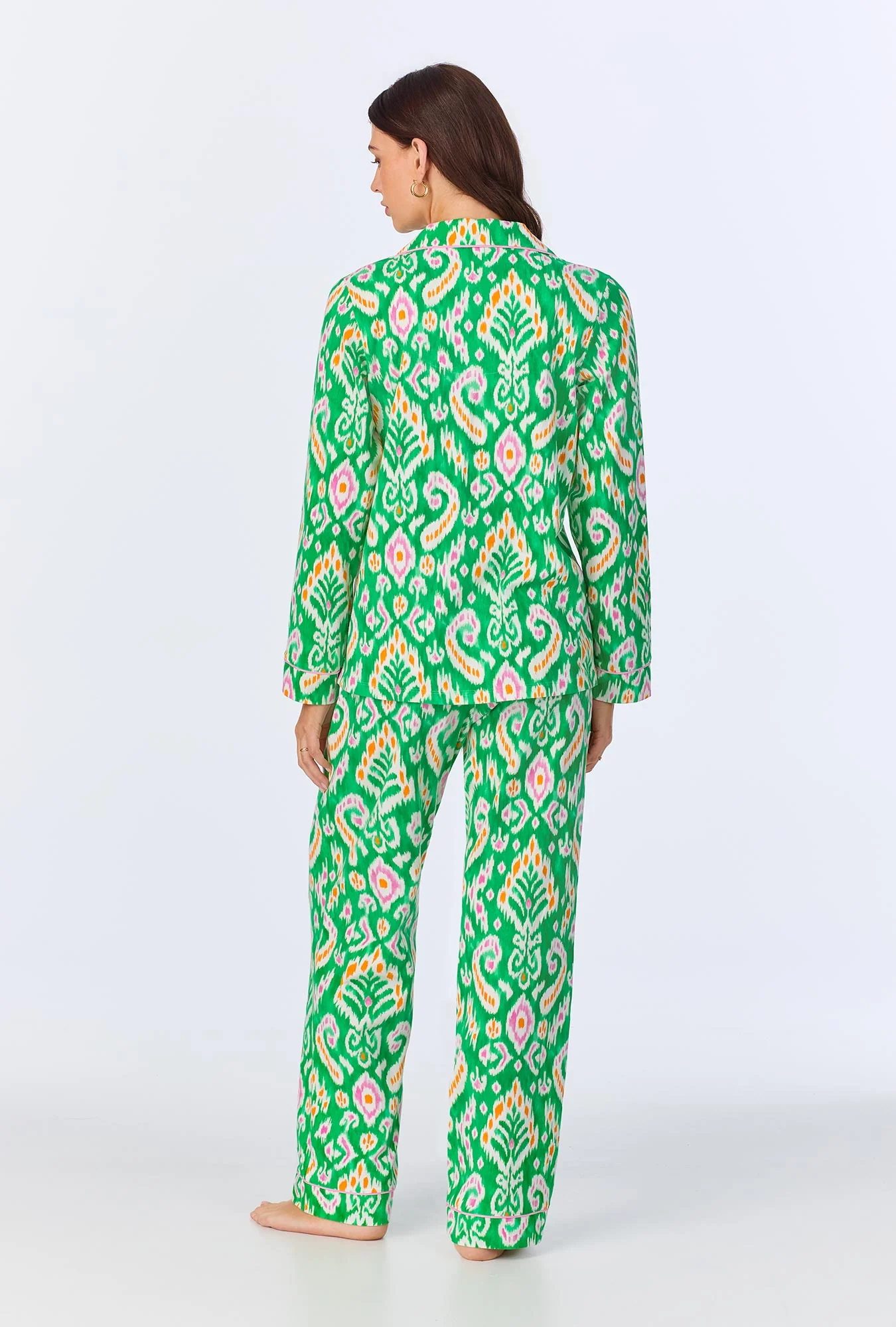 Beverly Ikat Long Sleeve Classic Stretch Jersey PJ set - Image 3