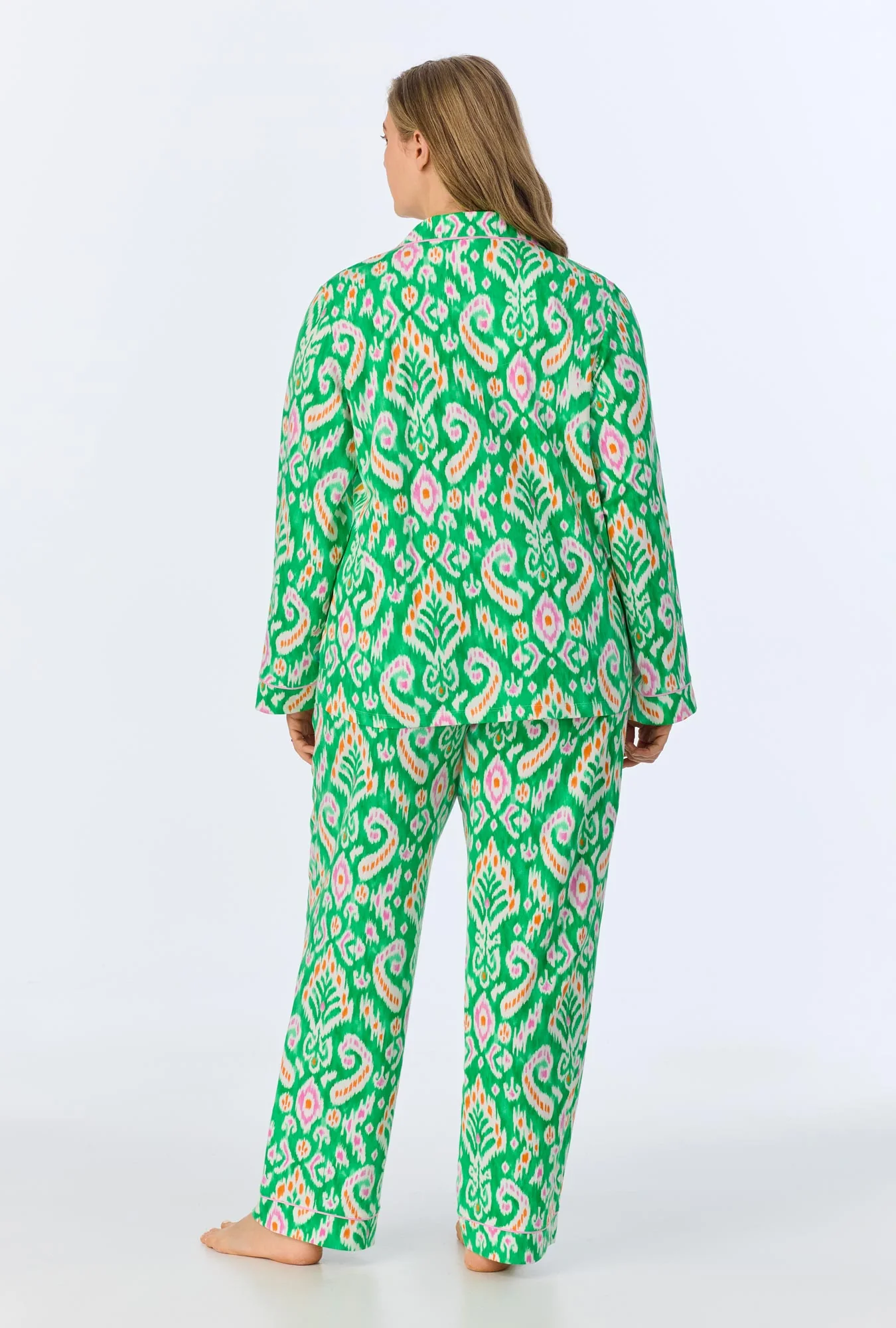 Beverly Ikat Long Sleeve Classic Stretch Jersey PJ set - Image 6