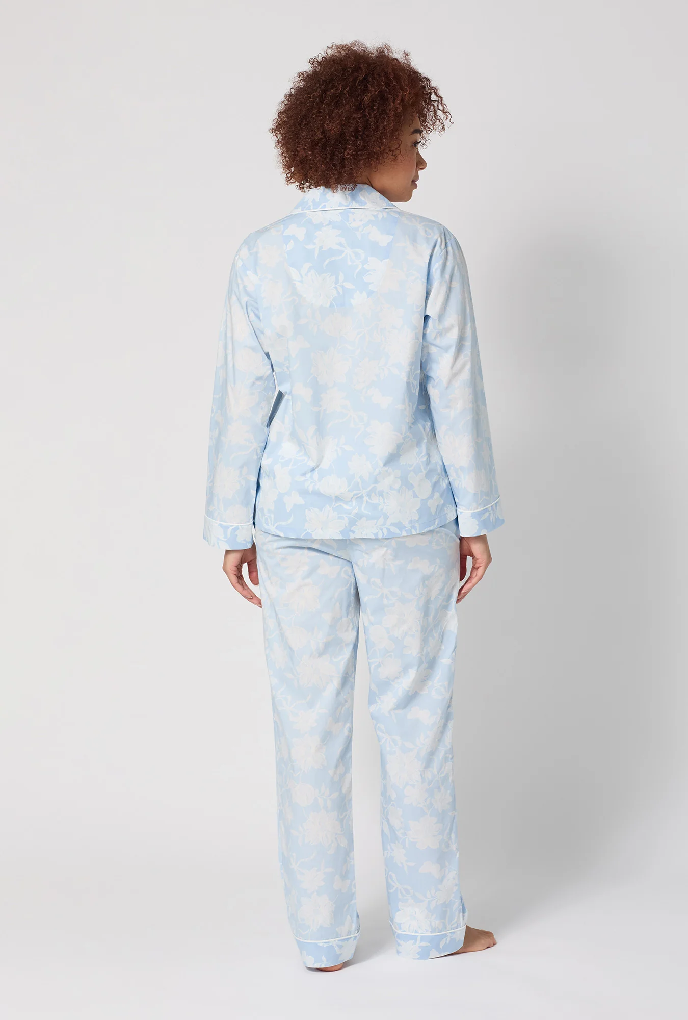 Blissful Bows Long Sleeve Classic Supersoft Cotton Poplin Pj Set - Image 4