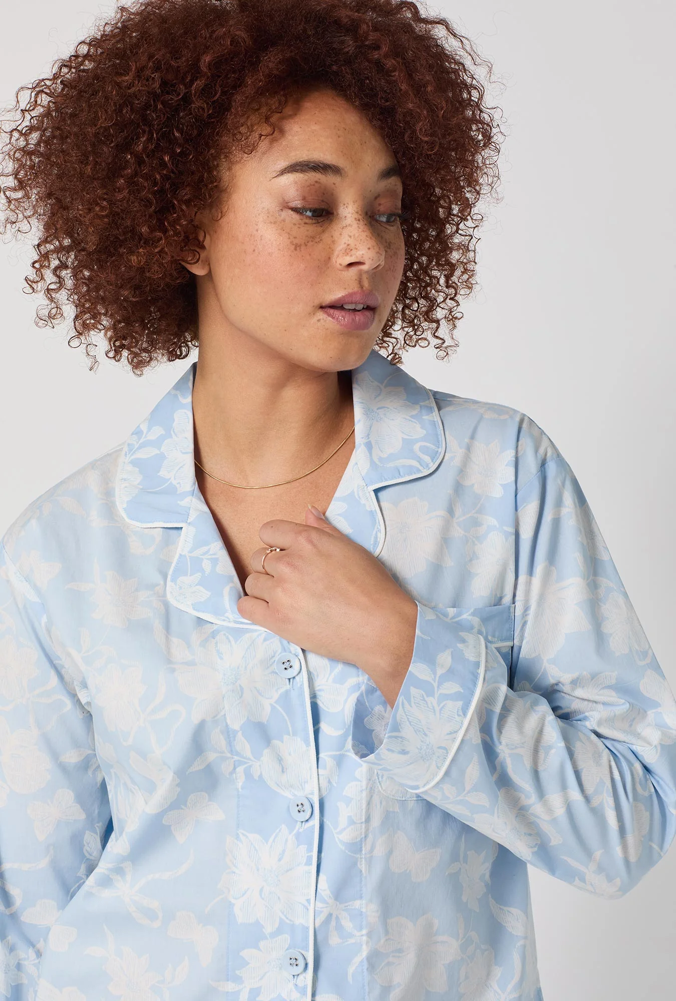 Blissful Bows Long Sleeve Classic Supersoft Cotton Poplin Pj Set - Image 5