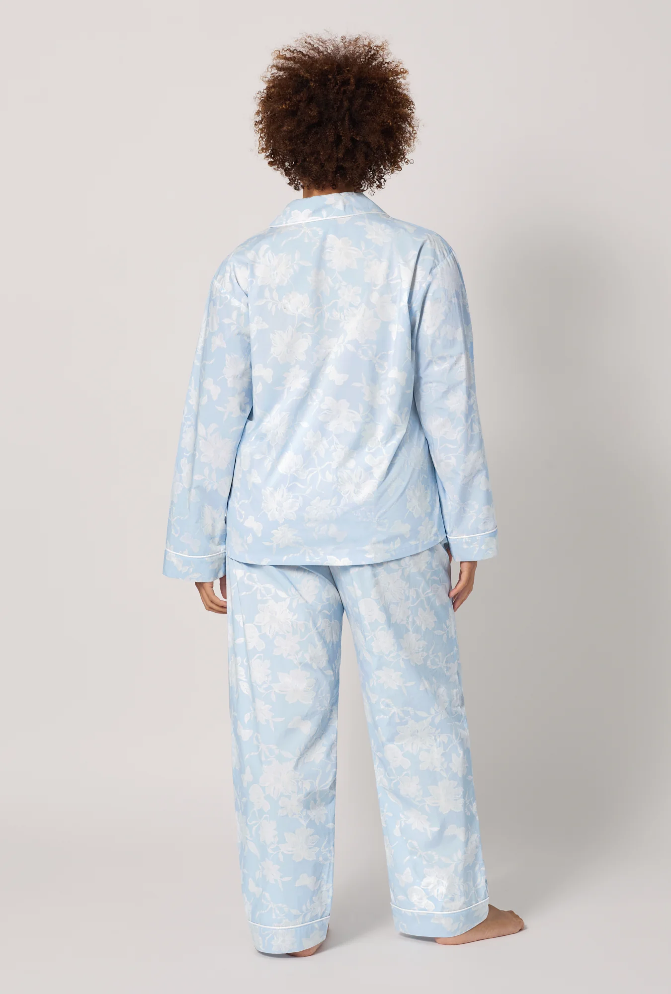 Blissful Bows Long Sleeve Classic Supersoft Cotton Poplin Pj Set - Image 7