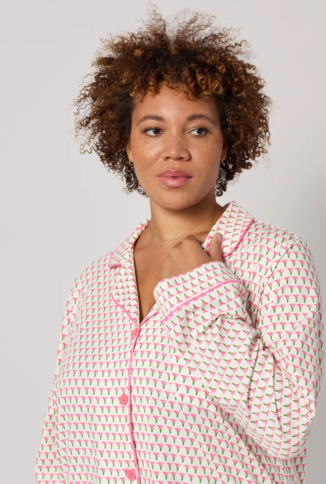 Blossom Geo Long Sleeve Classic Stretch Jersey Pj Set - Image 7