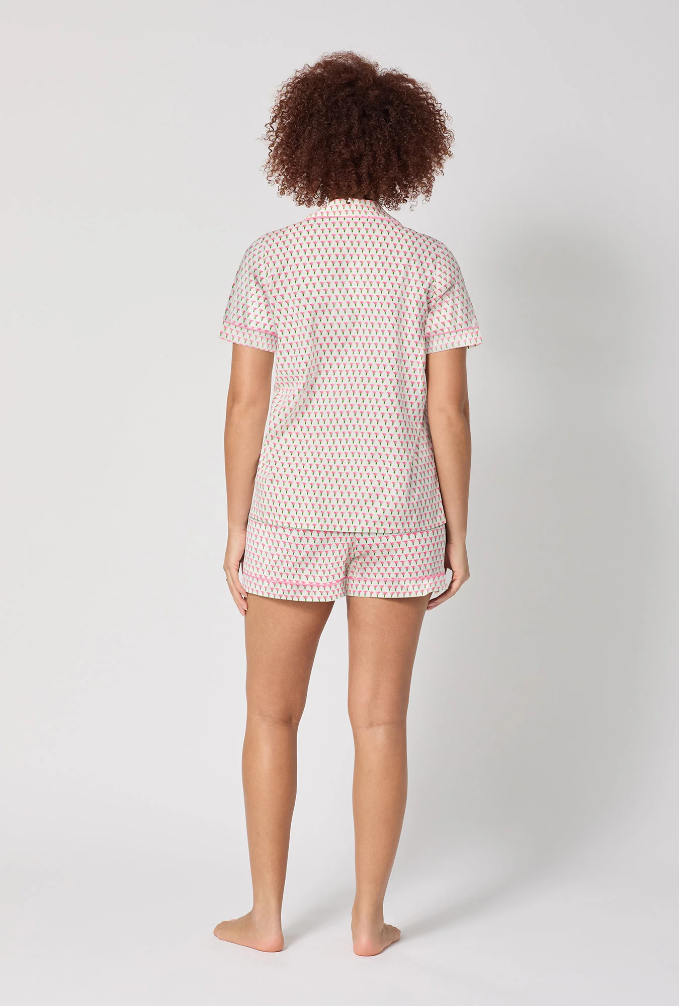 Blossom Geo Short Sleeve Classic Shorty Stretch Jersey Pj Set - Image 3