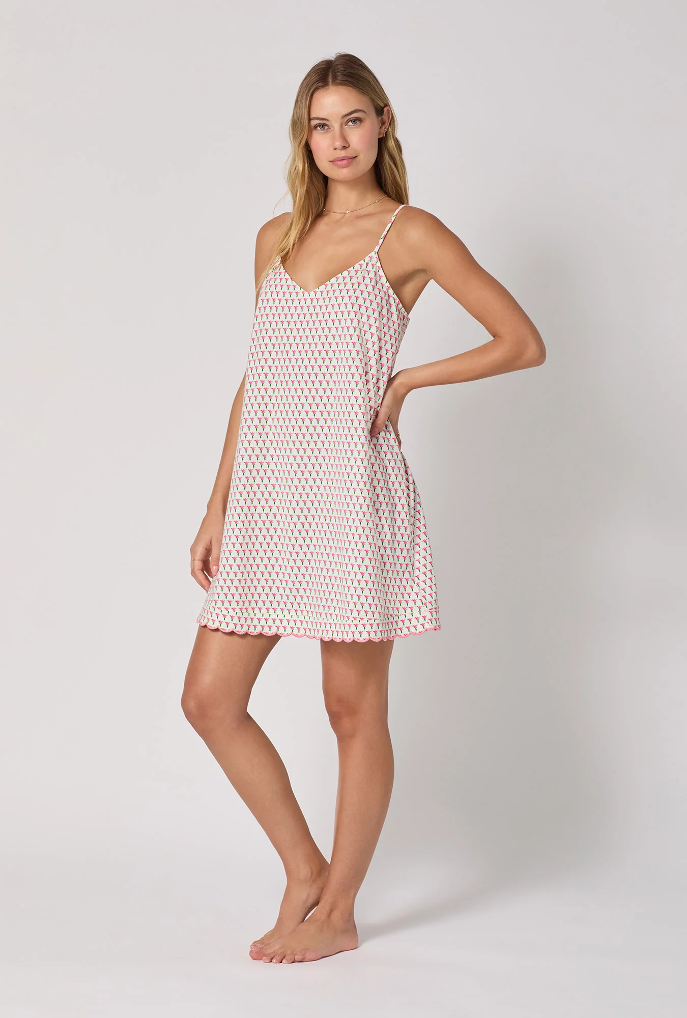 Blossom Geo Stretch Jersey Chemise - Image 2