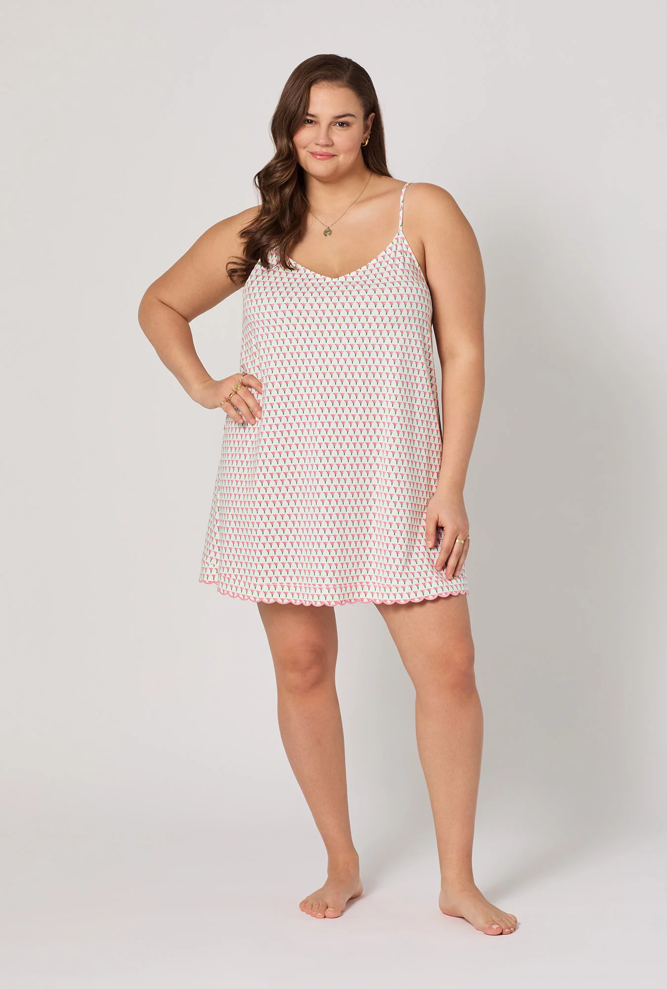 Blossom Geo Stretch Jersey Chemise - Image 6
