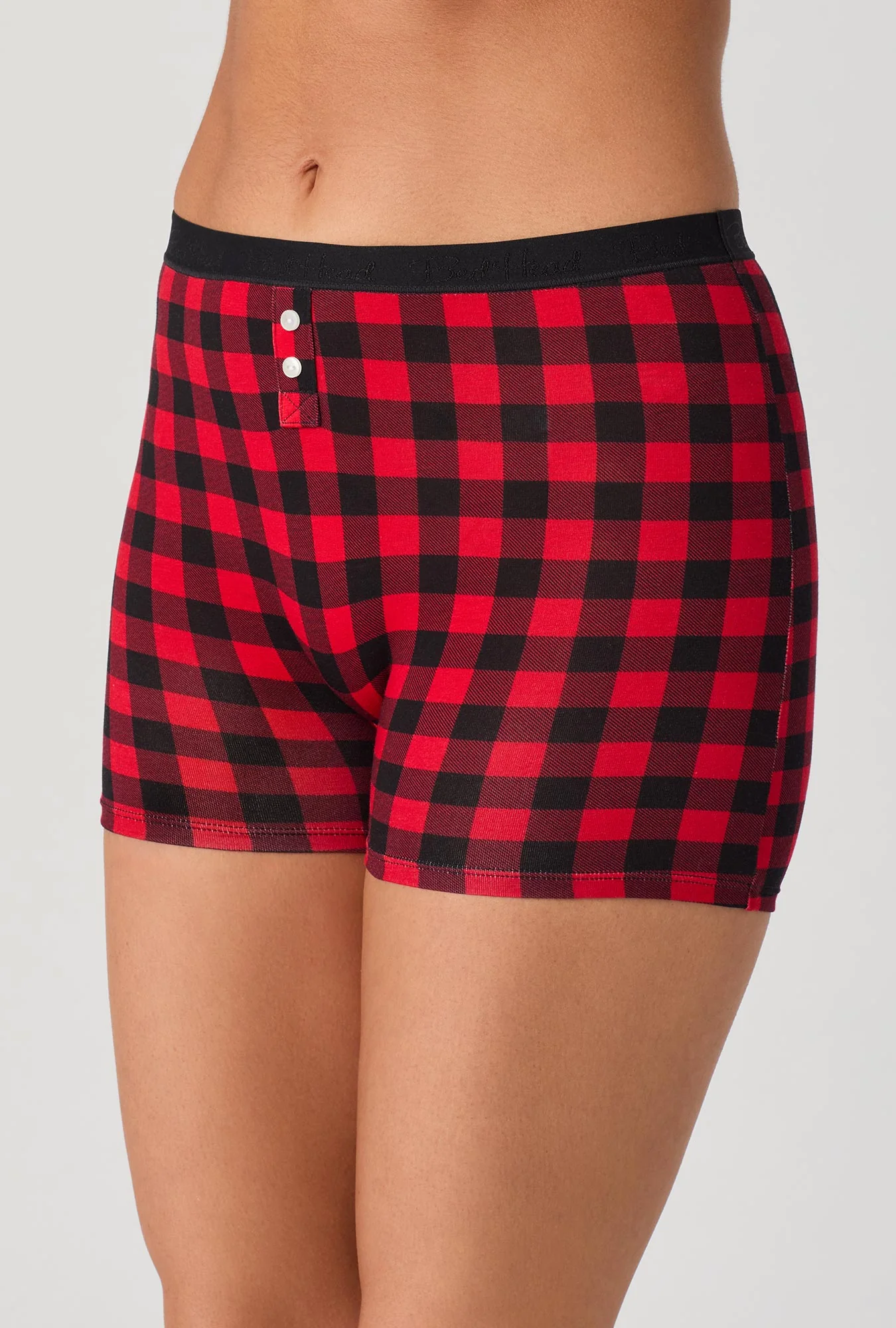 Buffalo Plaid Stretch Jersey Boxer Short