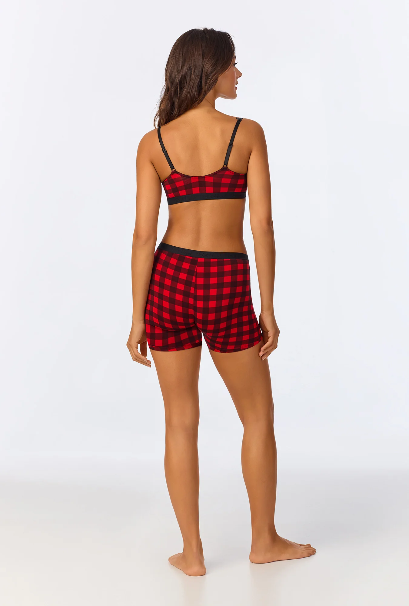 Buffalo Plaid Stretch Jersey Bralette - Image 3