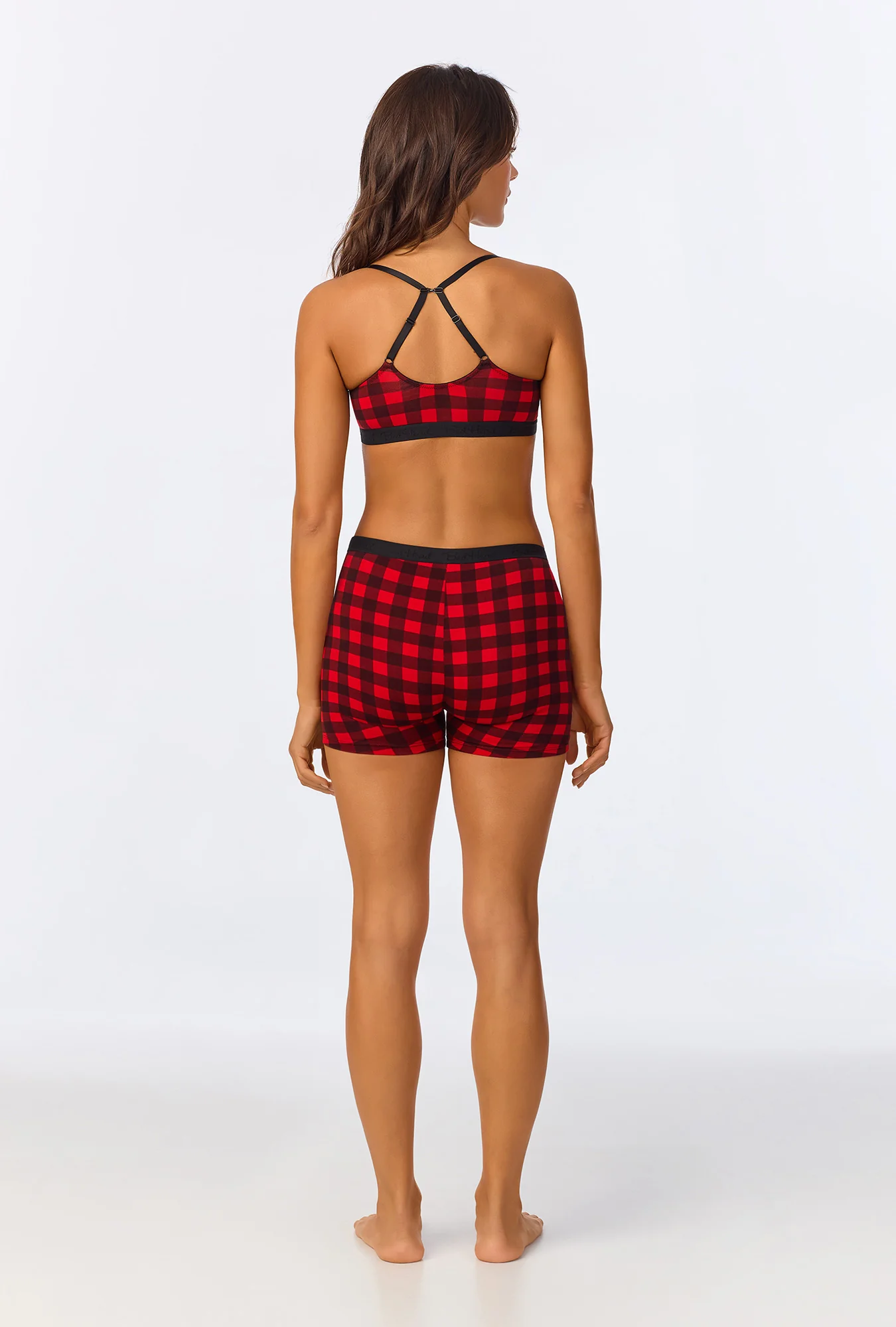 Buffalo Plaid Stretch Jersey Bralette - Image 4