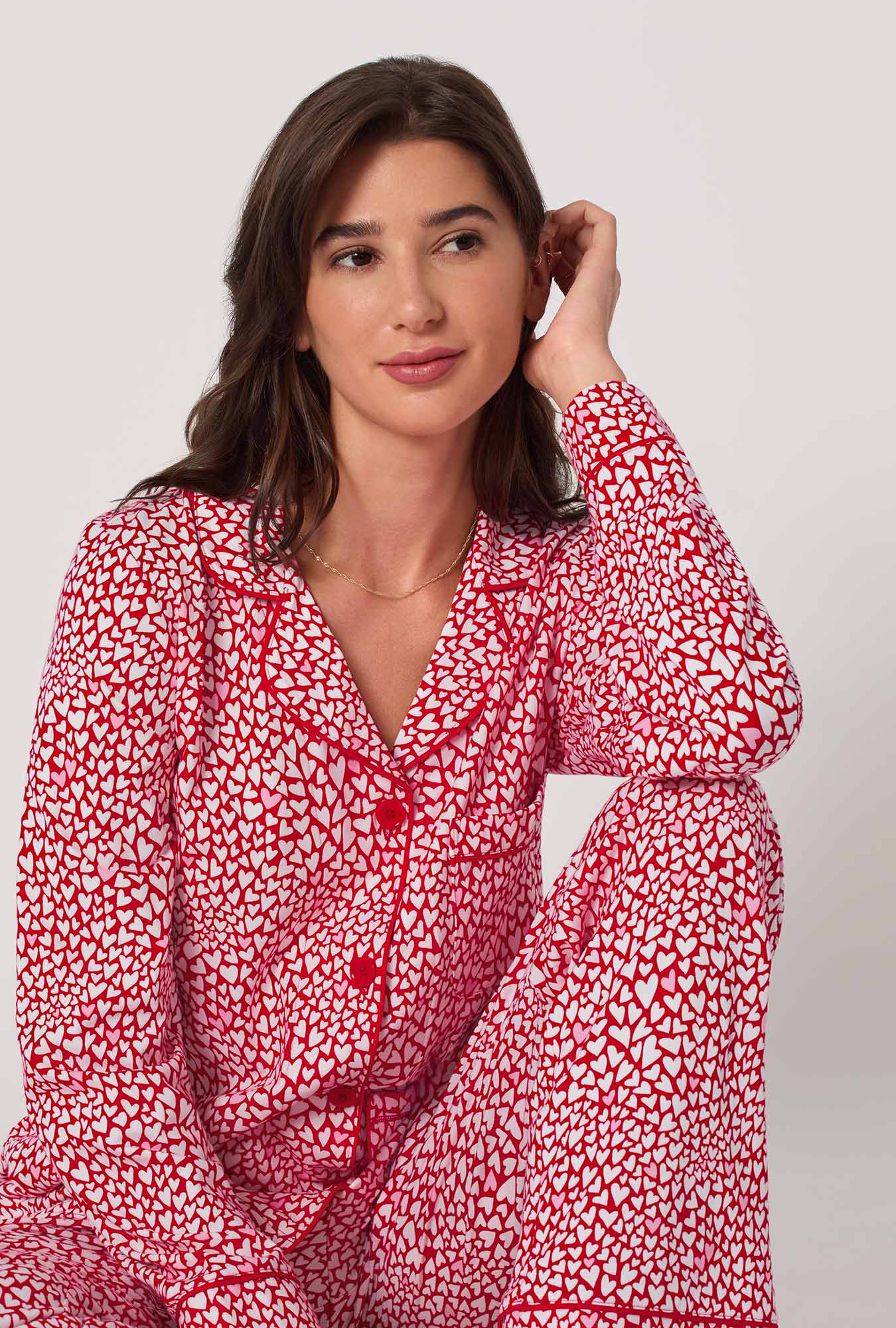 Bursting With Love Long Sleeve Classic Stretch Jersey Pj Set - Image 4