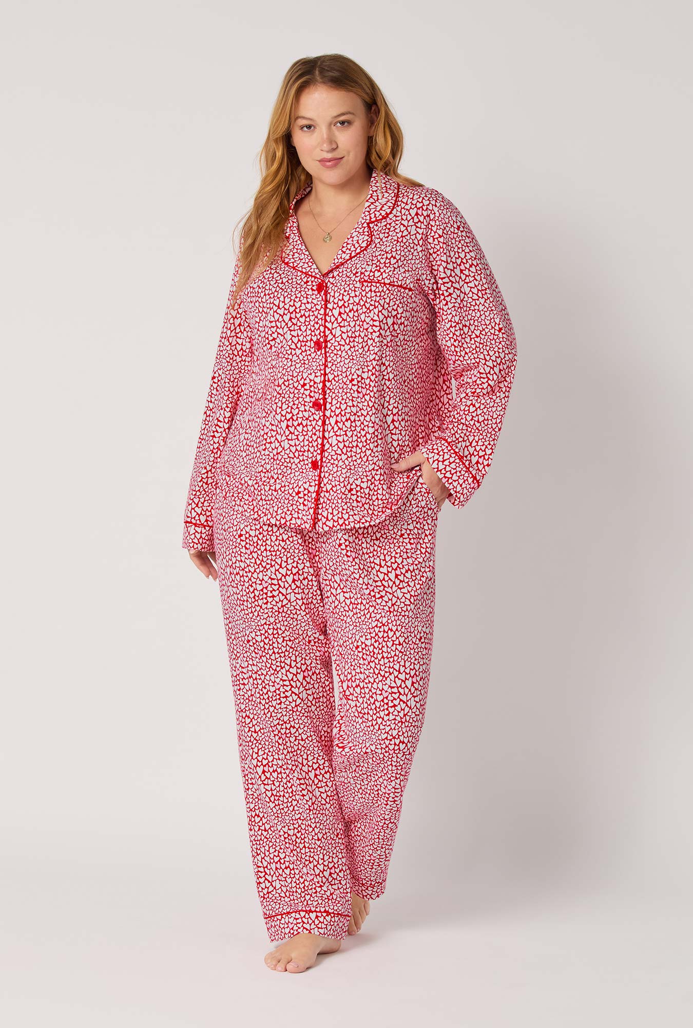 Bursting With Love Long Sleeve Classic Stretch Jersey Pj Set - Image 5