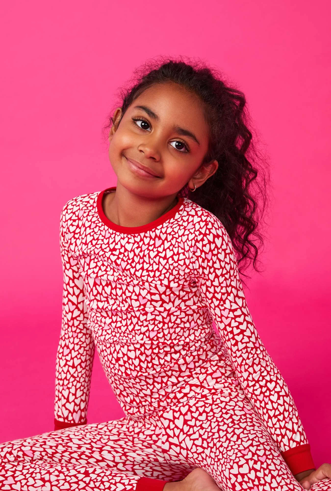 Bursting With Love Long Sleeve Stretch Jersey Kids Pj Set