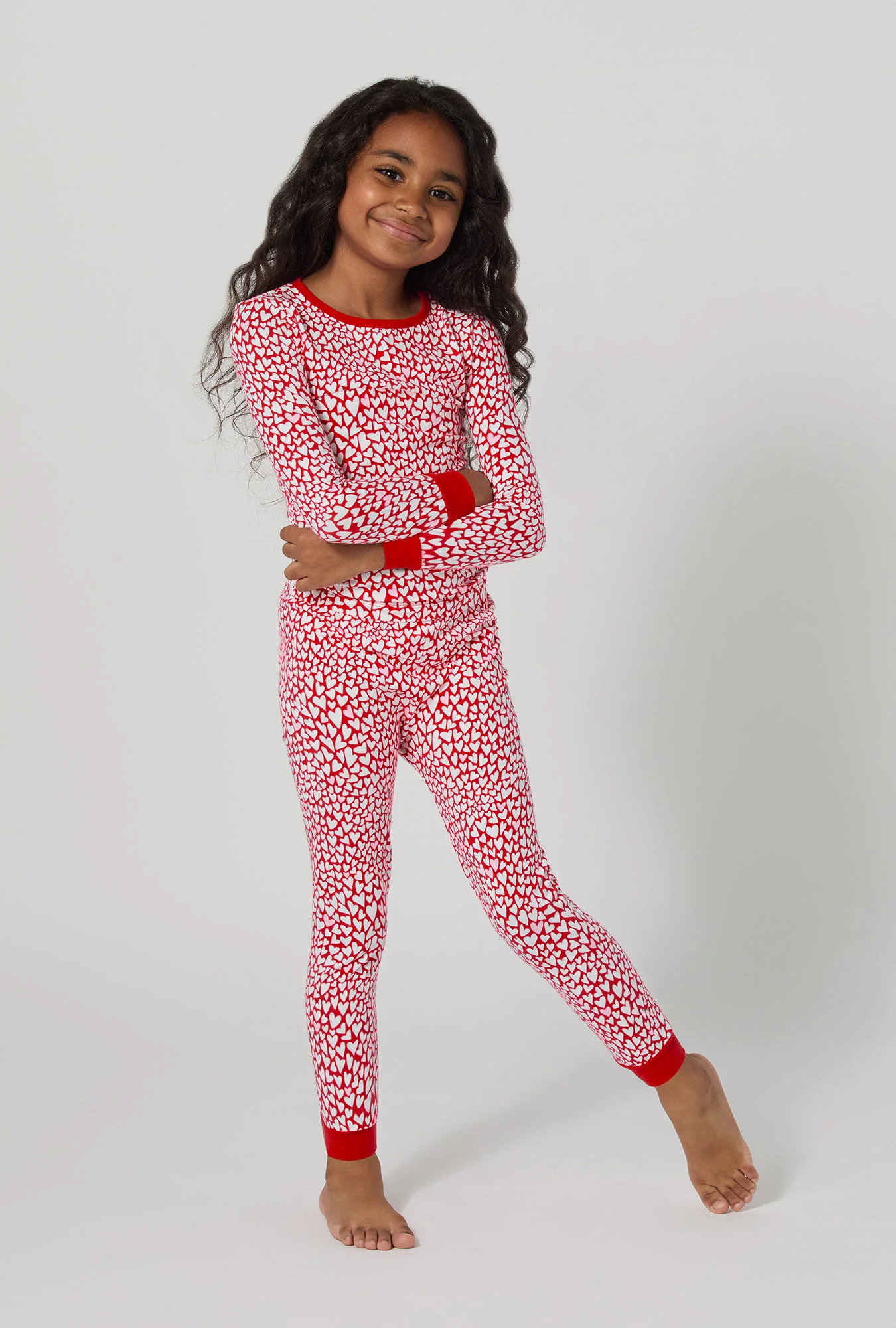Bursting With Love Long Sleeve Stretch Jersey Kids Pj Set - Image 3