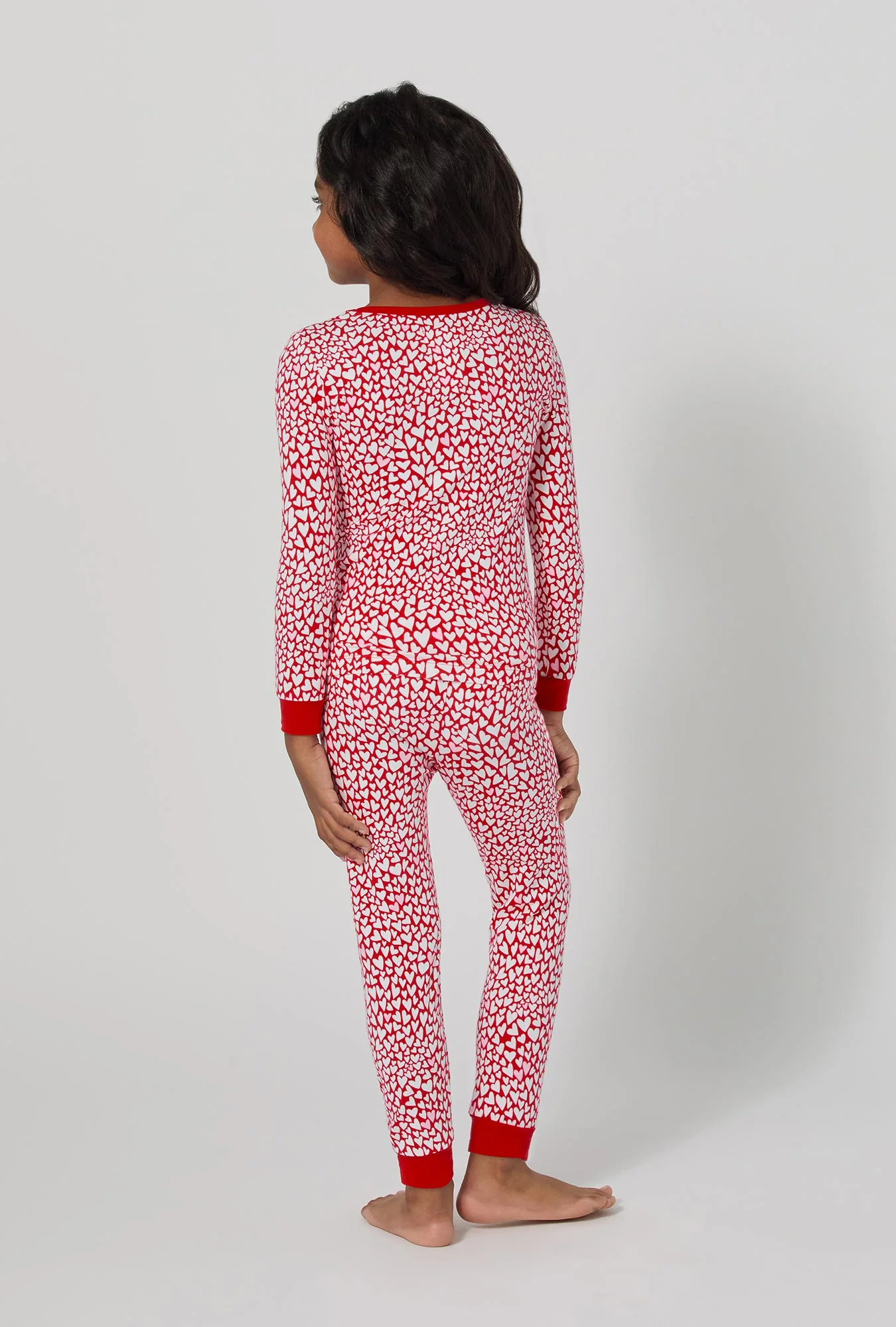 Bursting With Love Long Sleeve Stretch Jersey Kids Pj Set - Image 4