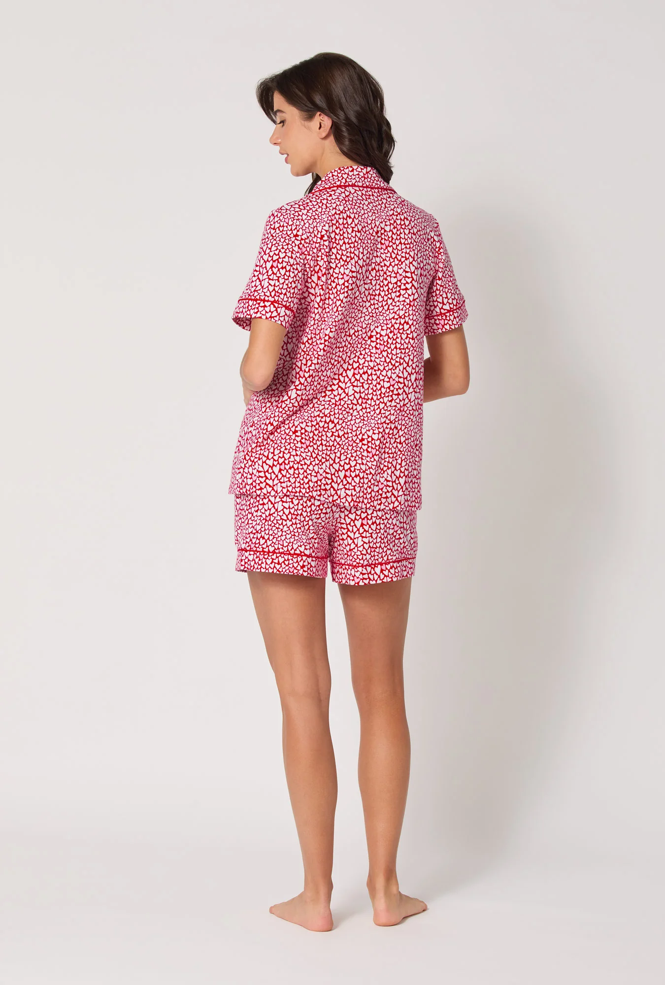 Bursting With Love Short Sleeve Classic Shorty Stretch Jersey Pj Set - Image 3
