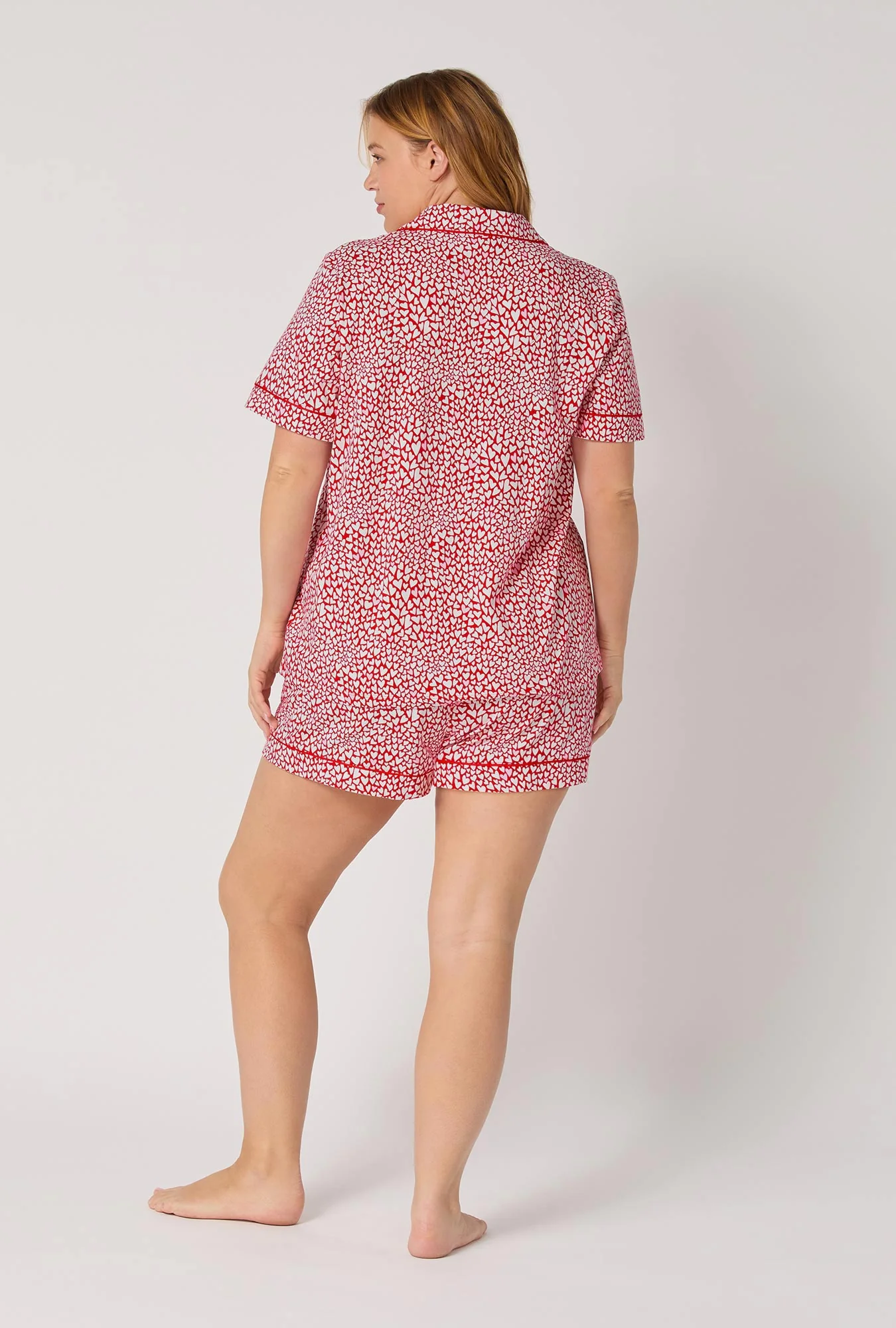 Bursting With Love Short Sleeve Classic Shorty Stretch Jersey Pj Set - Image 5
