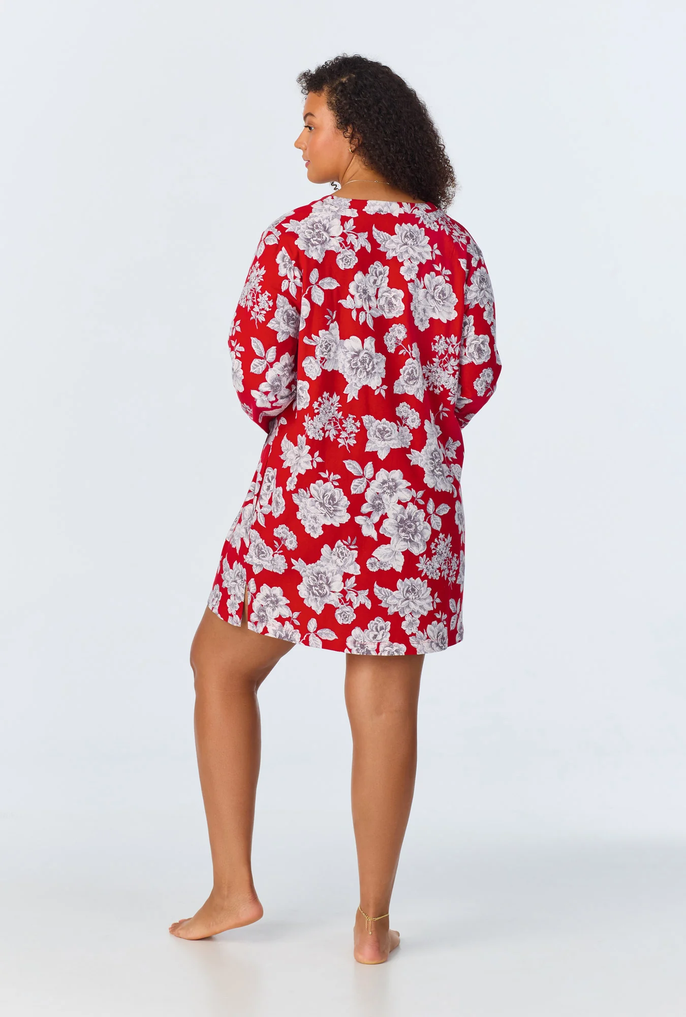 Camellias 3/4 Sleeve Stretch Jersey Sleepshirt - Image 5