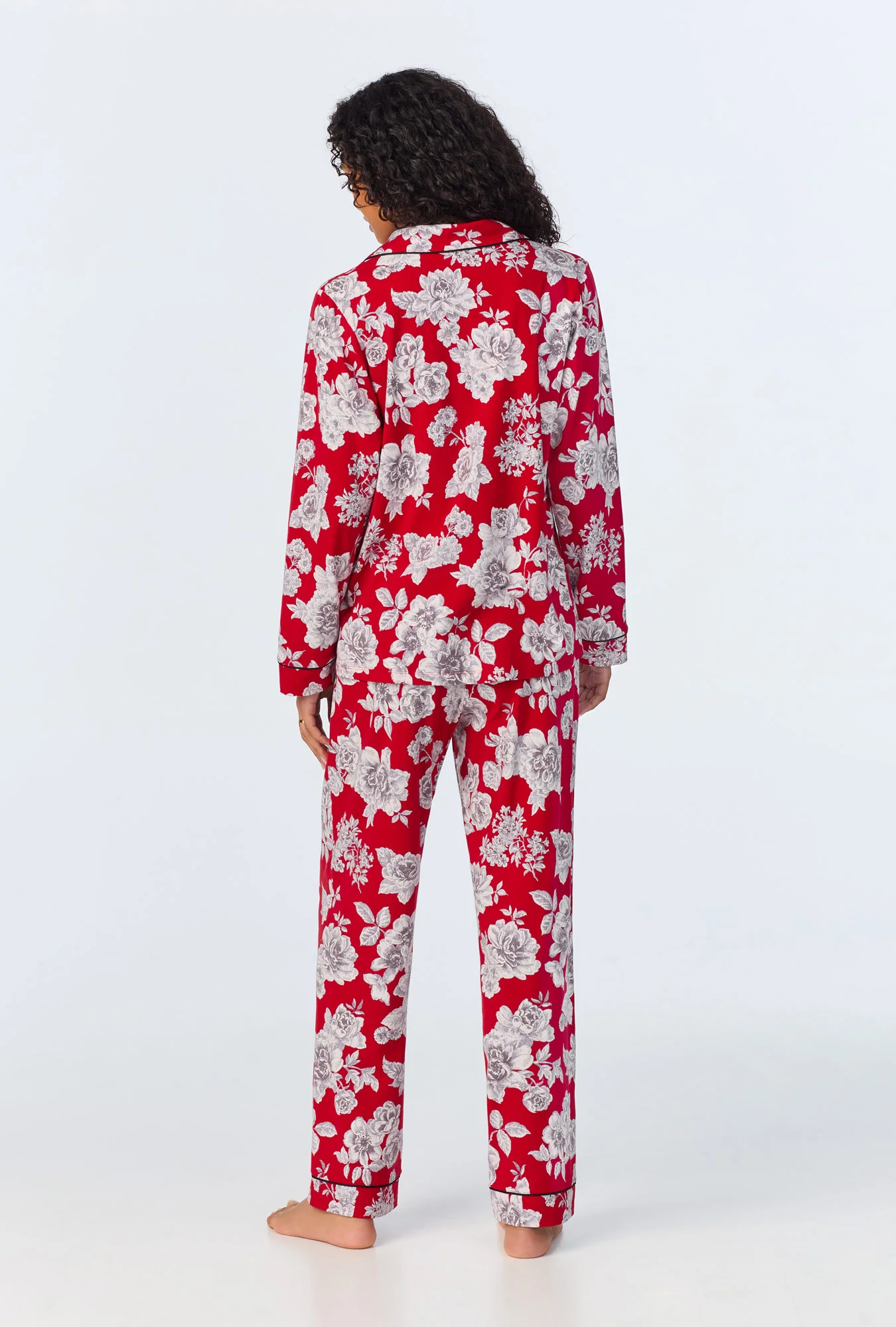 Camellias Long Sleeve Classic Stretch Jersey PJ Set - Image 3