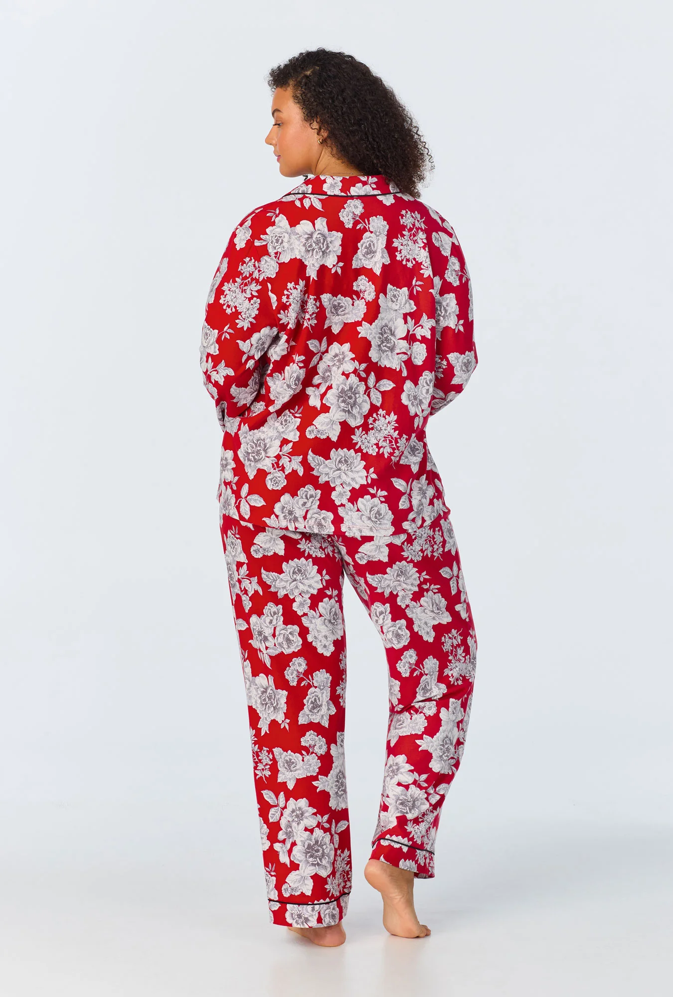 Camellias Long Sleeve Classic Stretch Jersey PJ Set - Image 5