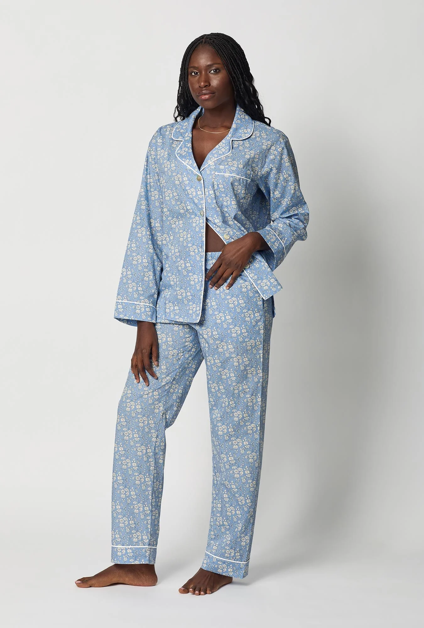 Capel Long Sleeve Classic Woven Tana Lawn® Pj Set Made With Liberty Fabric - Image 2