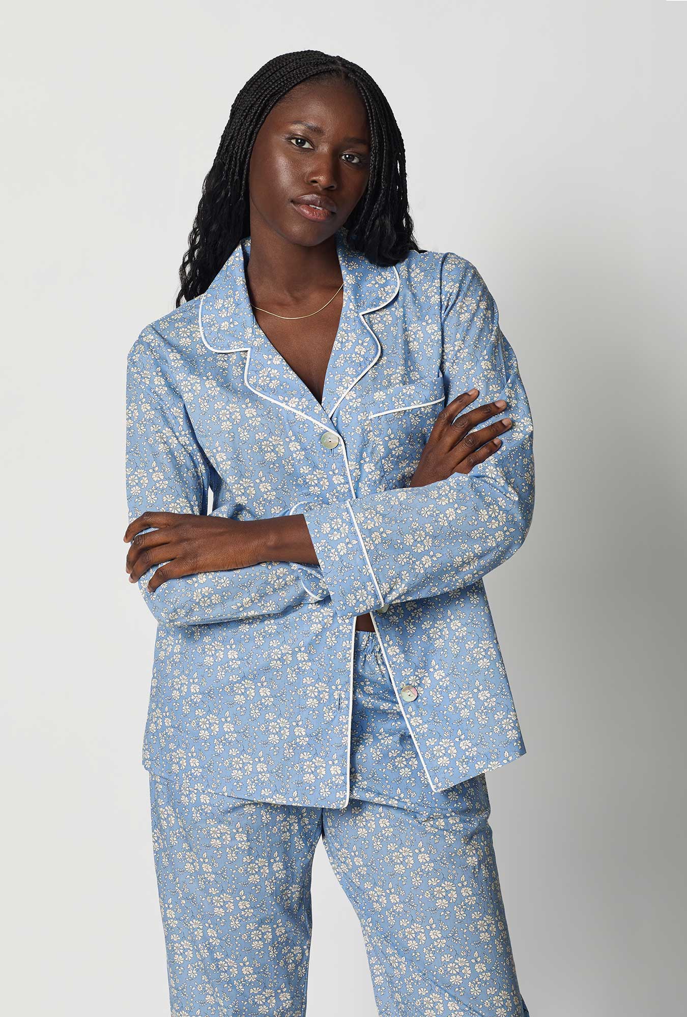 Capel Long Sleeve Classic Woven Tana Lawn® Pj Set Made With Liberty Fabric - Image 3