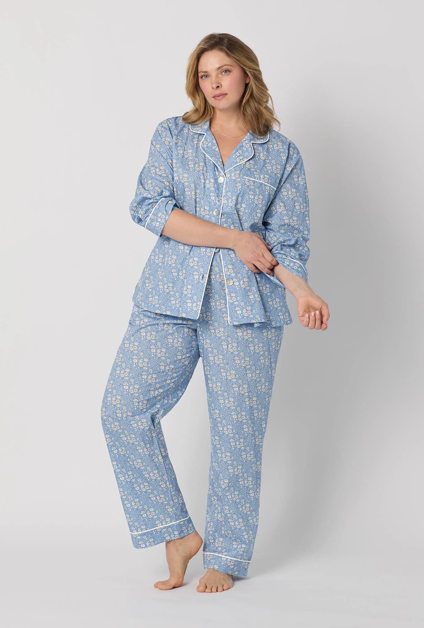 Capel Long Sleeve Classic Woven Tana Lawn® Pj Set Made With Liberty Fabric - Image 5