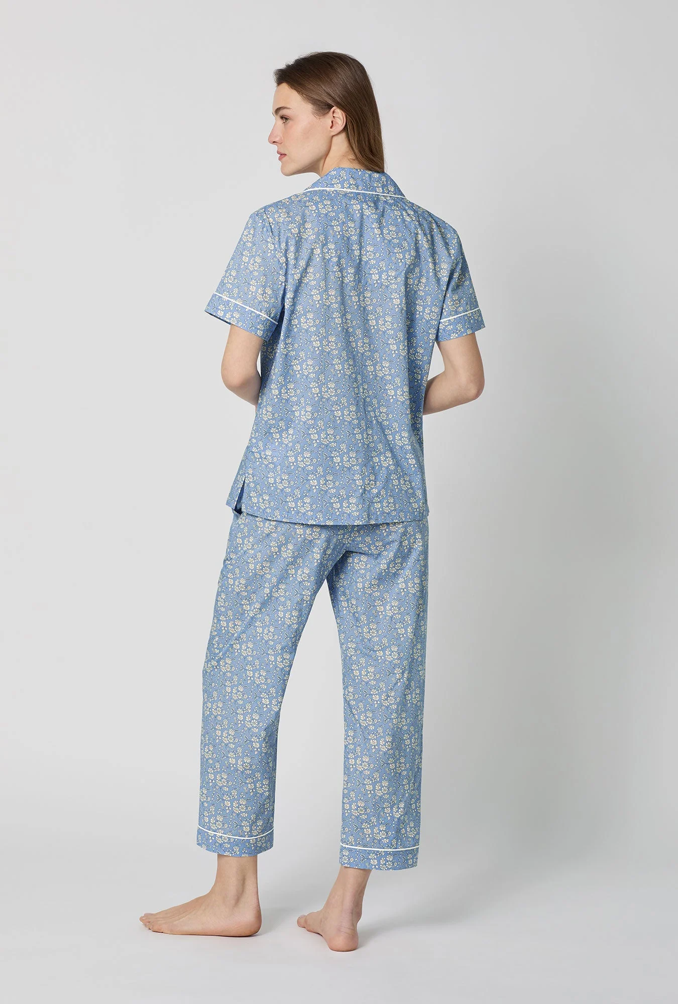 Capel Short Sleeve Classic Woven Tana Lawn® Cropped Pj Set Made With Liberty Fabric - Image 3