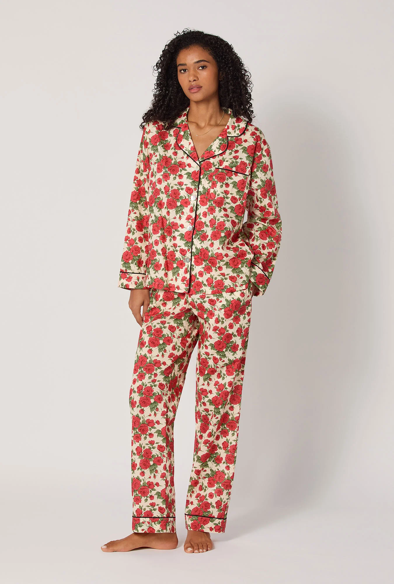 Carline Rose Long Sleeve Classic Woven Tana Lawn® Pj Set Made With Liberty Fabric