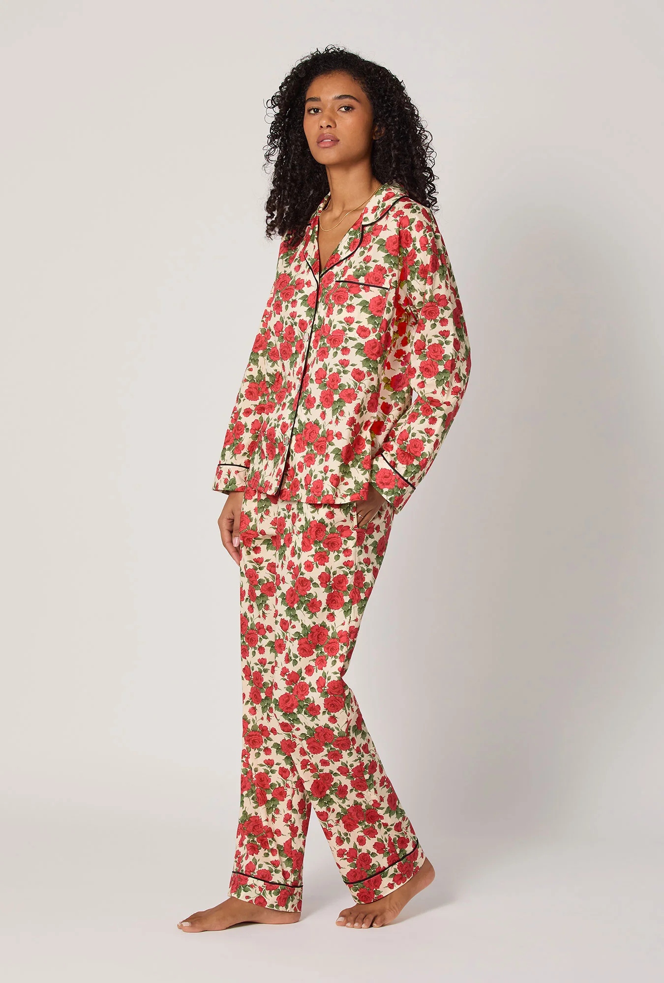 Carline Rose Long Sleeve Classic Woven Tana Lawn® Pj Set Made With Liberty Fabric - Image 2