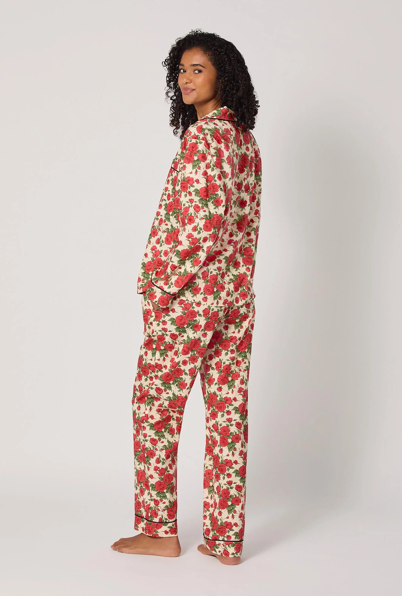 Carline Rose Long Sleeve Classic Woven Tana Lawn® Pj Set Made With Liberty Fabric - Image 3